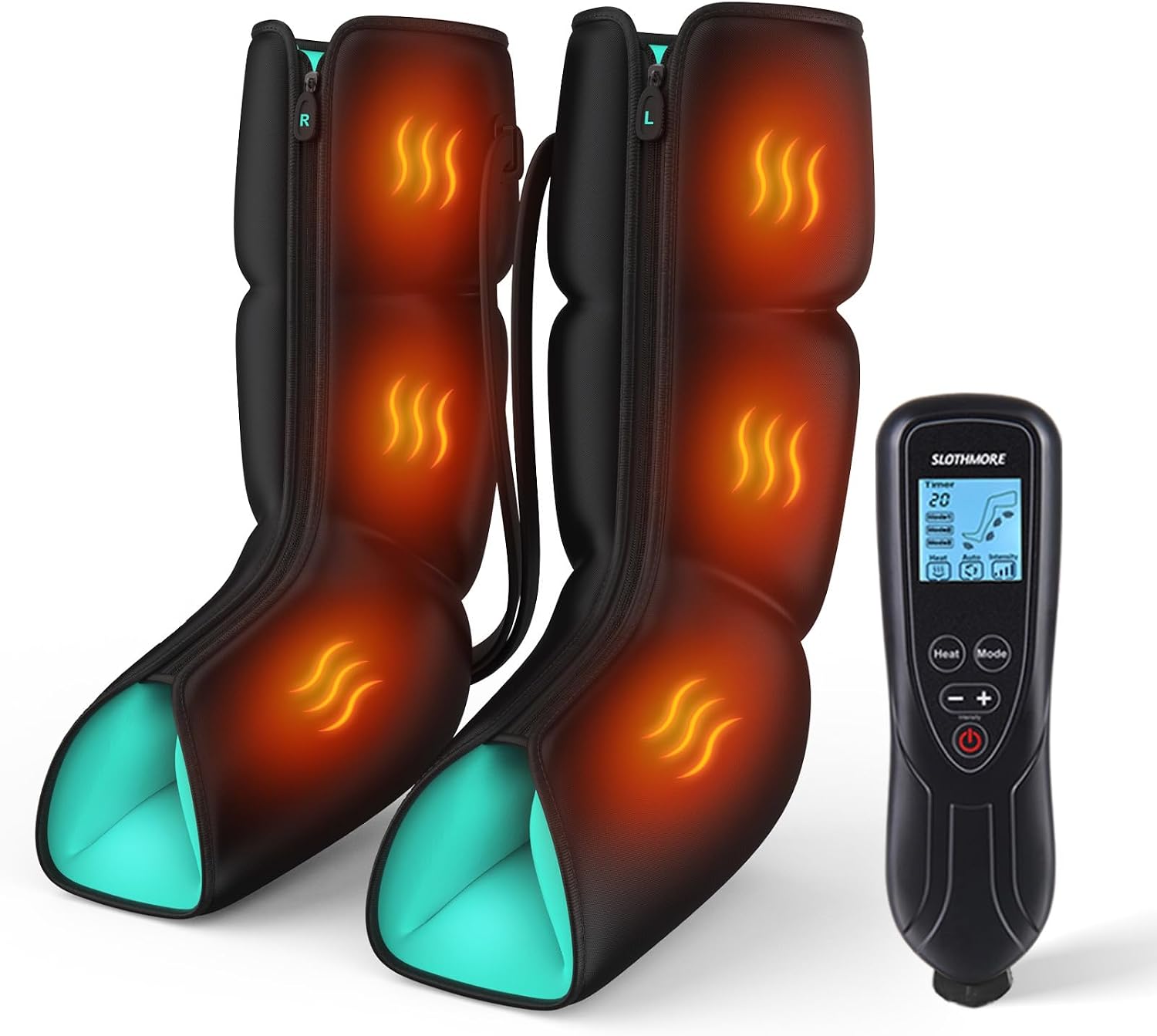 Masajeador de Piernas con Compresión de Aire y Calor 3-en-1