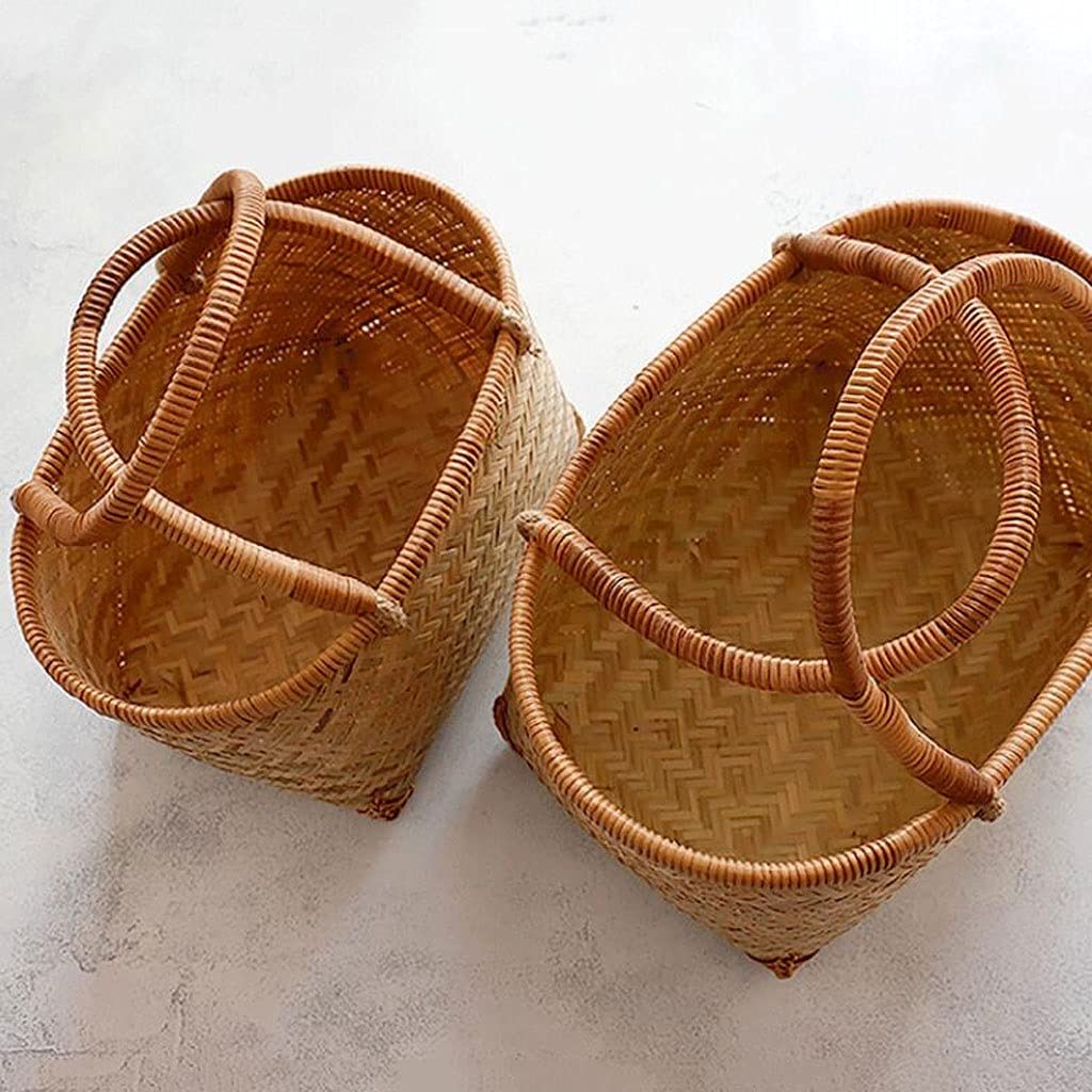 Picnic Cesta Tejido Picnic Cesta Mano Llevar Picnic Hamper Almacenamiento Almacenamiento Picnic Al Aire Libre Cesta de Almacenamiento Picicales Portátiles Suministros Bolsa de Picnic