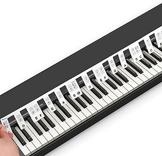 Piano Notes Guide,Removable Piano Keyboard Note Labels,88 Key Piano Key Music Notes Letter Label,No Glue Piano Keyboard Stickers,Piano Keyboard Note Strips for Beginners Kids
