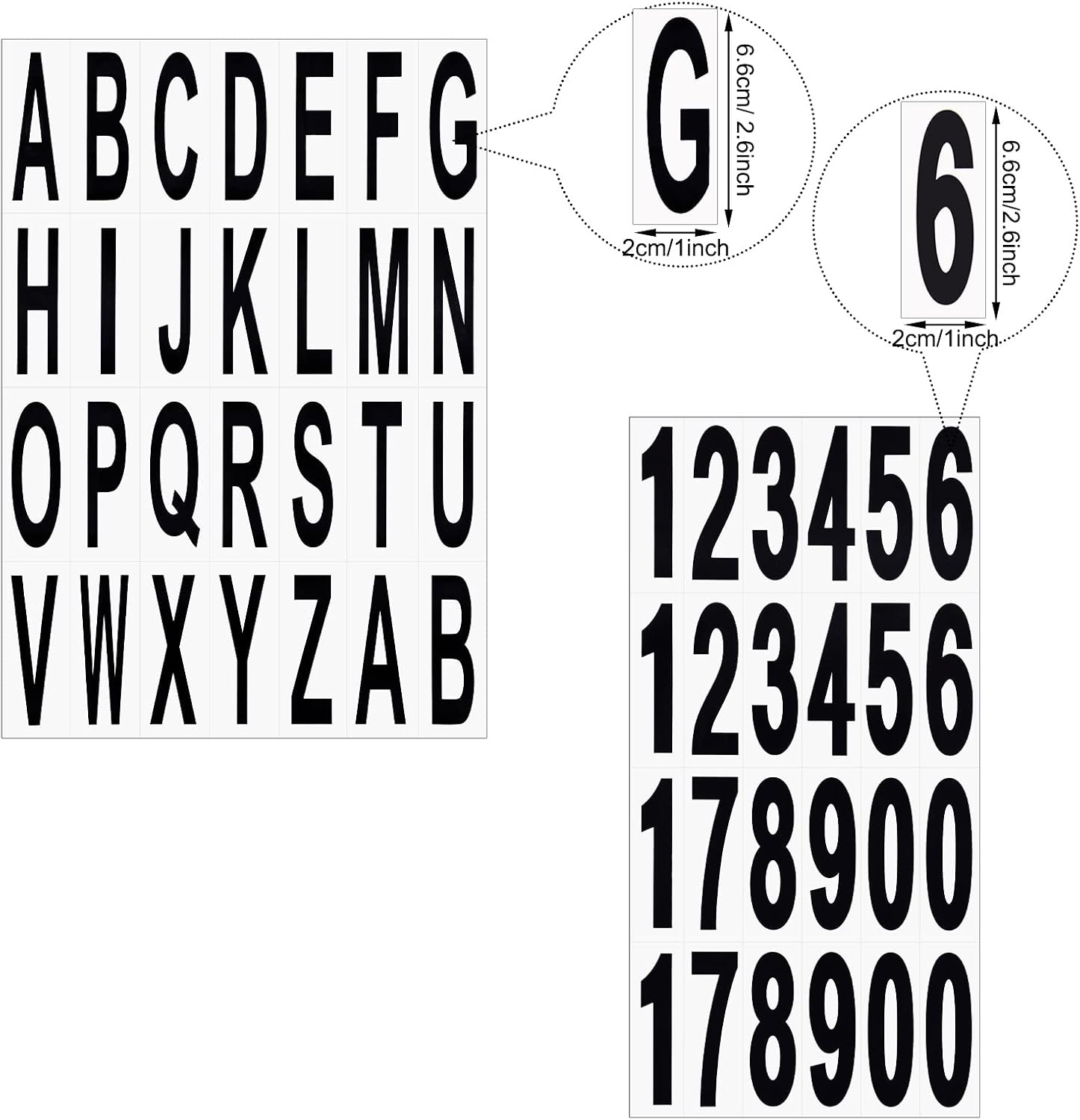 10 Sheets Mailbox Numbers and Letters Stickers for Outside Stick on Black Vinyl Alphabet Number Decals Sticky for Home Business Apartment Address Window Door Car Truck ()