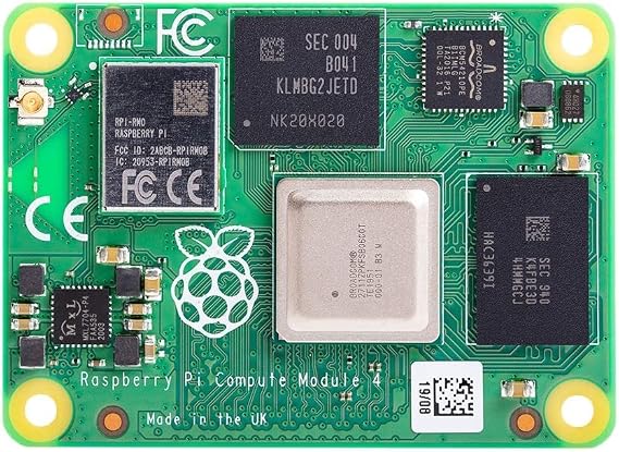 Raspberry Pi Compute Module 4 with Compute Module 4 IO Board for Raspberry Pi, (CM4 1GB, Lite, Non Wireless)
