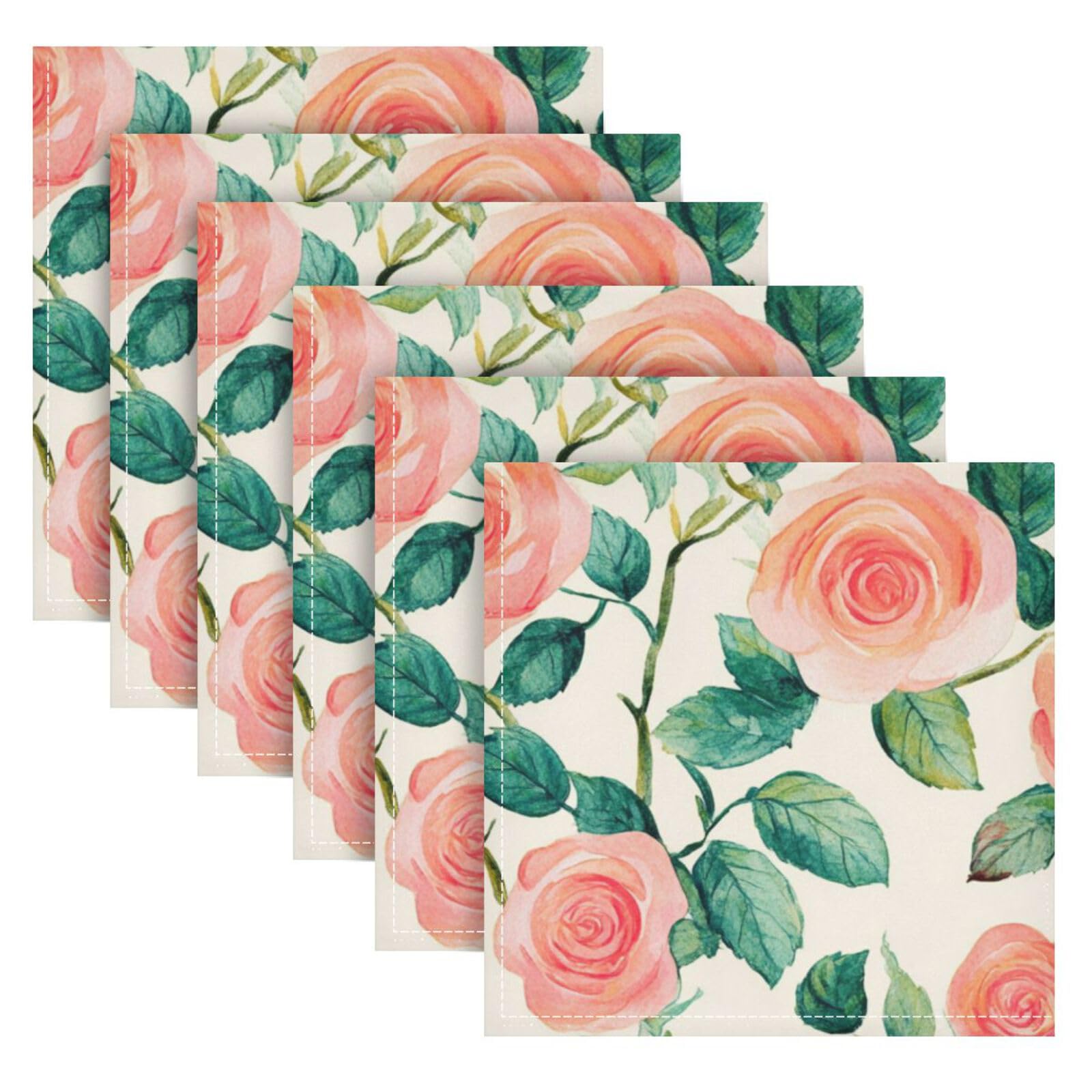 Serviettes de table anti-taches en tissu à roses pour sublimer et protéger vos tables de fête