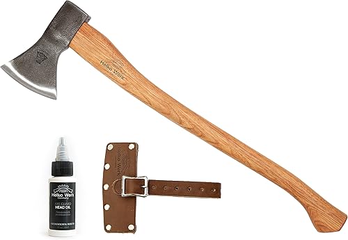 1844 Helko Werk Germany Hacha tradicional de madera Hessen - Hacha de tala forjada a mano y hacha de corte hacha forestal para talar árboles cortar