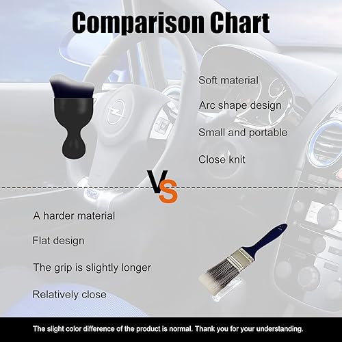 Miniatura 5 de 1 cepillo suave para detallar el interior del automóvil, para detallar el interior del automóvil, cepillo suave para depilación sin arañazos,
