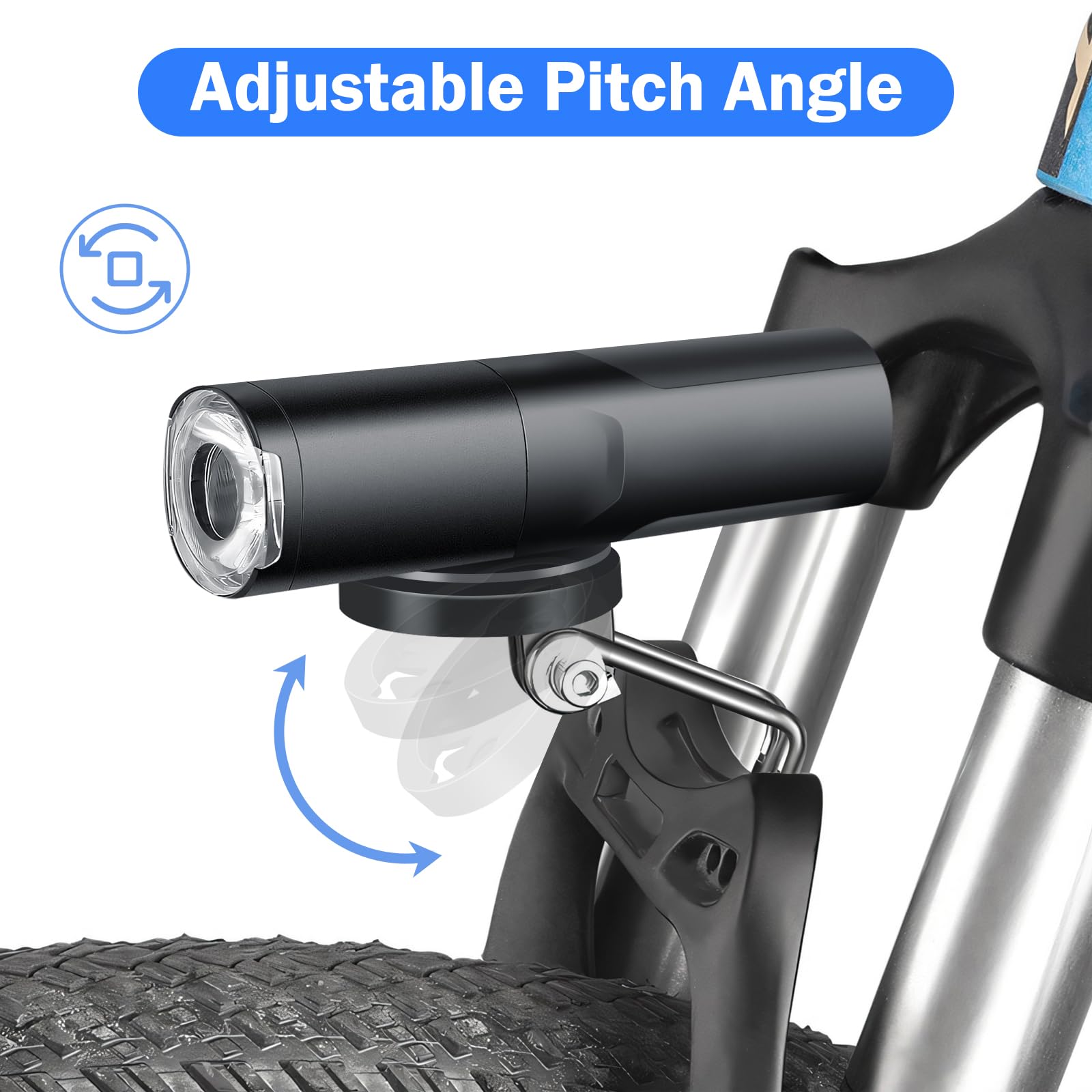 Support De Phare Vélo Rotatif LOVIVER - Fixation Fourche Guidon Pour Lampe LED Et Compteur, B03S01
