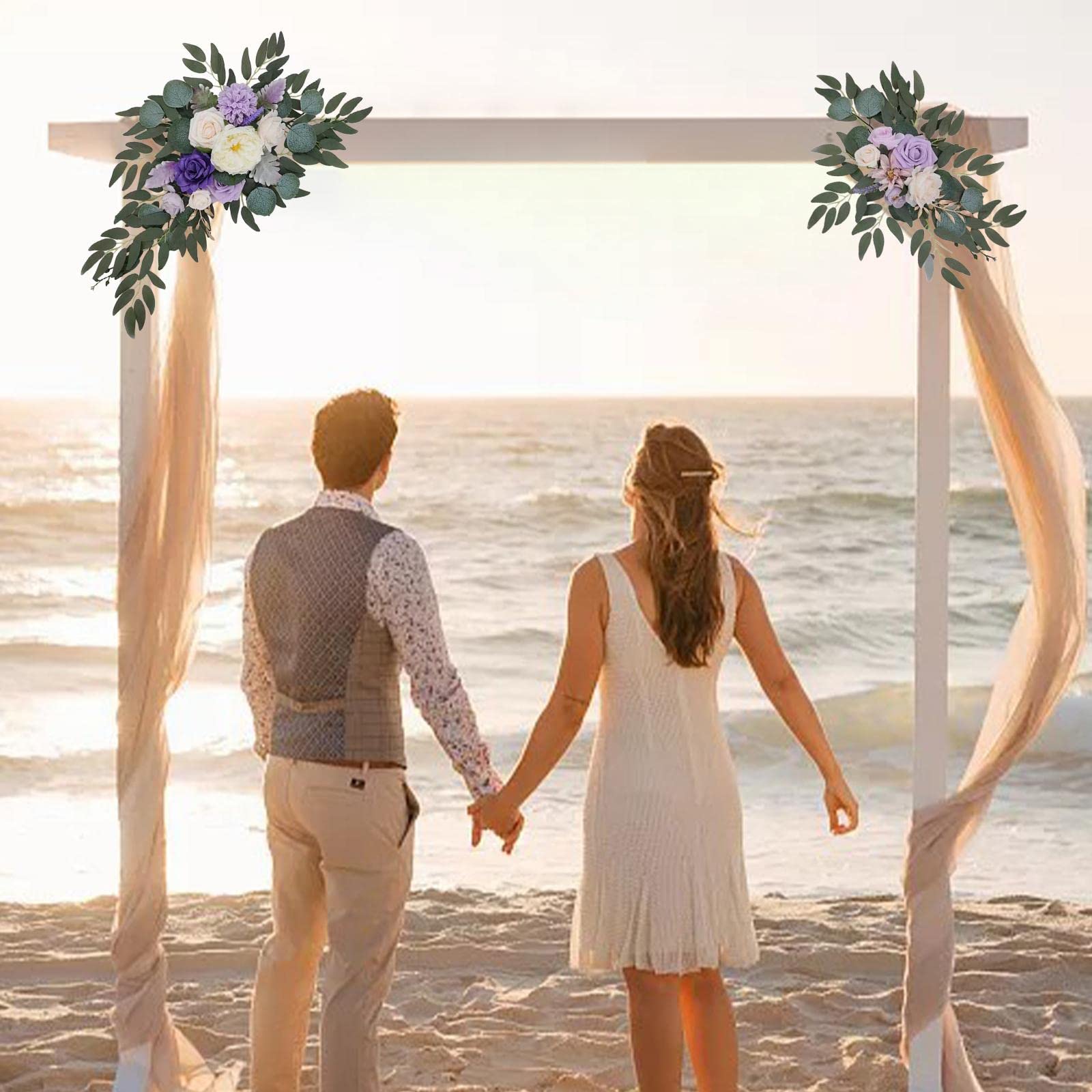 2 de Boda, Flores, Girasoles, Decoración, Estilo Rústico, para Puerta Trasera, Fiesta, Opción 3H