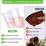 36 Emballage des pots de pépinières transparents 5/6/7inch Pots de plantes plastiques transparents avec trous de drainage, voir par planteur de semis pour planificateur de semences de démarrage