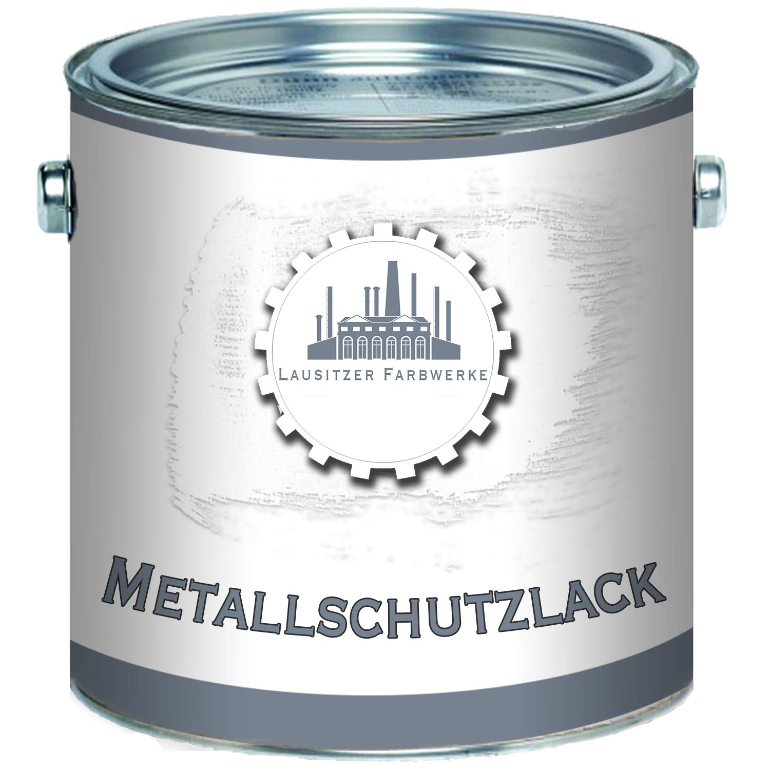 Lausitzer Farbwerke Metallschutzfarbe traditioneller Metallschutzlack Metallfarbe Metalllack perfekter Schutzlack für metallische Untergründe (1 L, Weiß (RAL 9010))