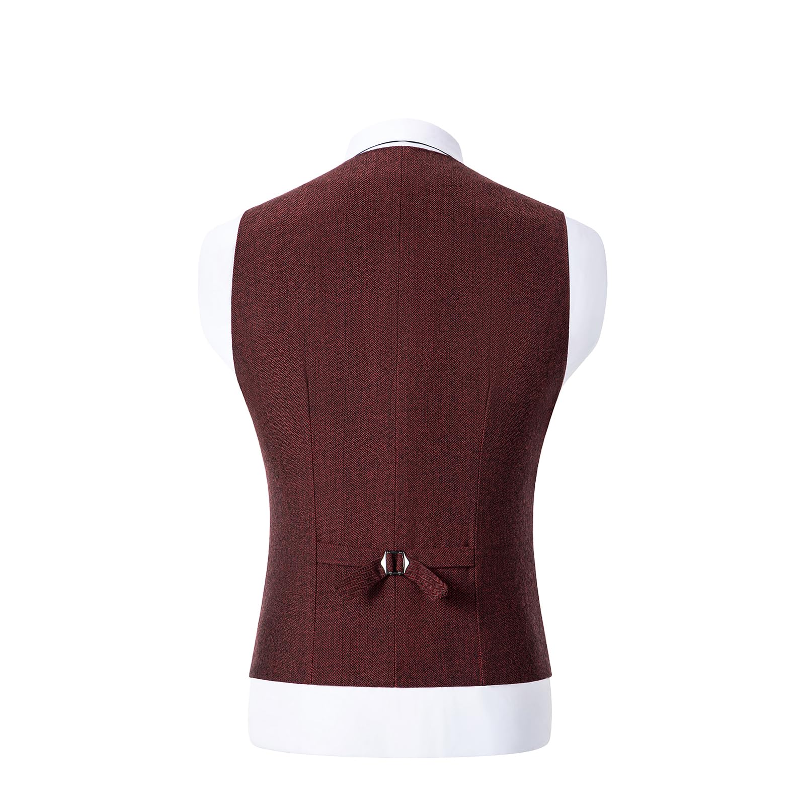 Solovedress Gilet de costume vintage en laine pour homme, coupe droite, gilet de costume pour mariage