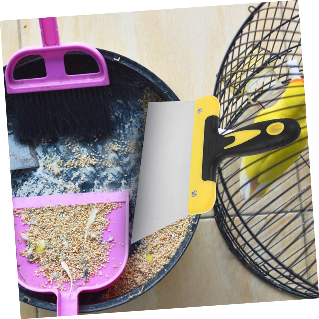 BESPORTBLE 10piezas Rascador De Excrementos De Pájaro De Acero Inoxidable Herramienta De Limpieza para Jaulas De Aves y Superficies Eficaz para Remover Excrementos De Aves