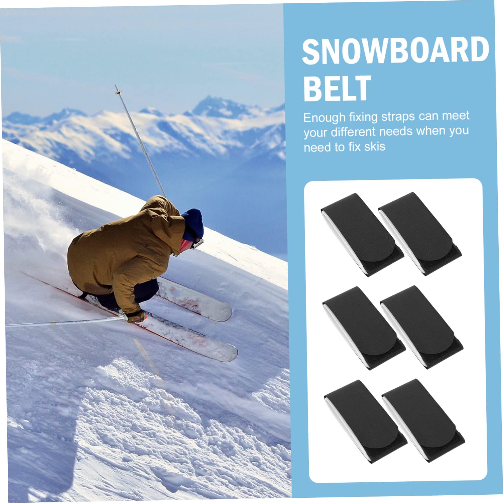 GOOHOCHY 6pcs Outdoor Ski Supplies Sledge Fixing Strap Skis Accessories Straps for Enthusiasts
