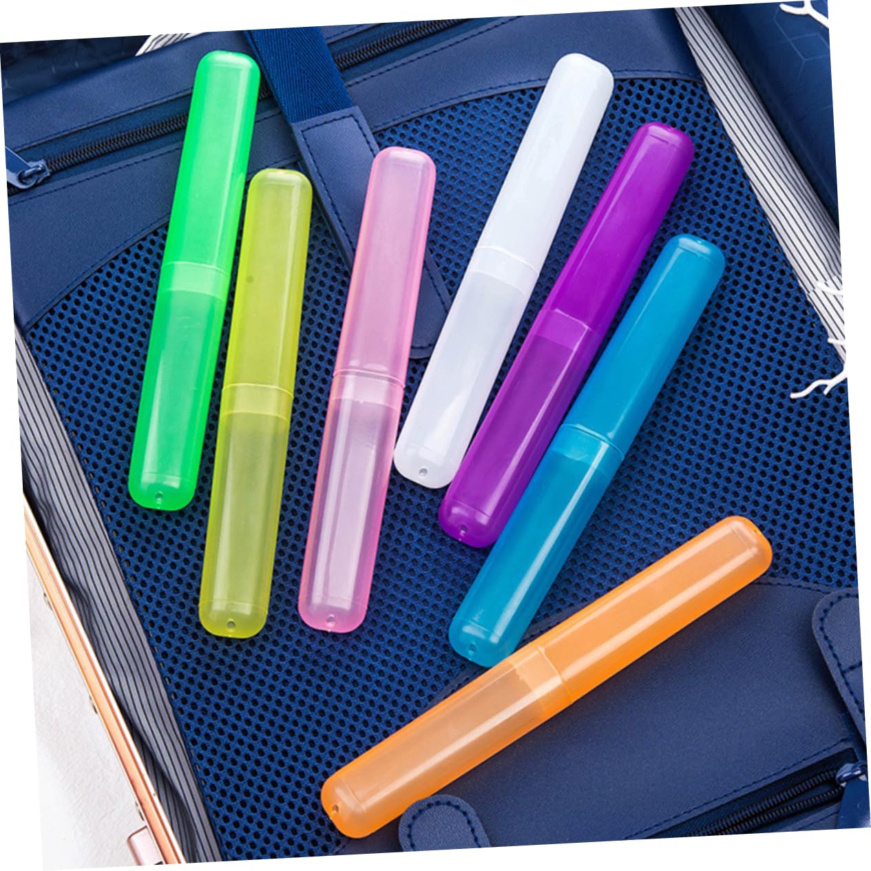 MAGICLULU 84 Piezas Estuche para Cepillos De Color Caja De Cepillo De Pasta Caja De Pasta De De Plástico Fundas para Cepillos De Páginas