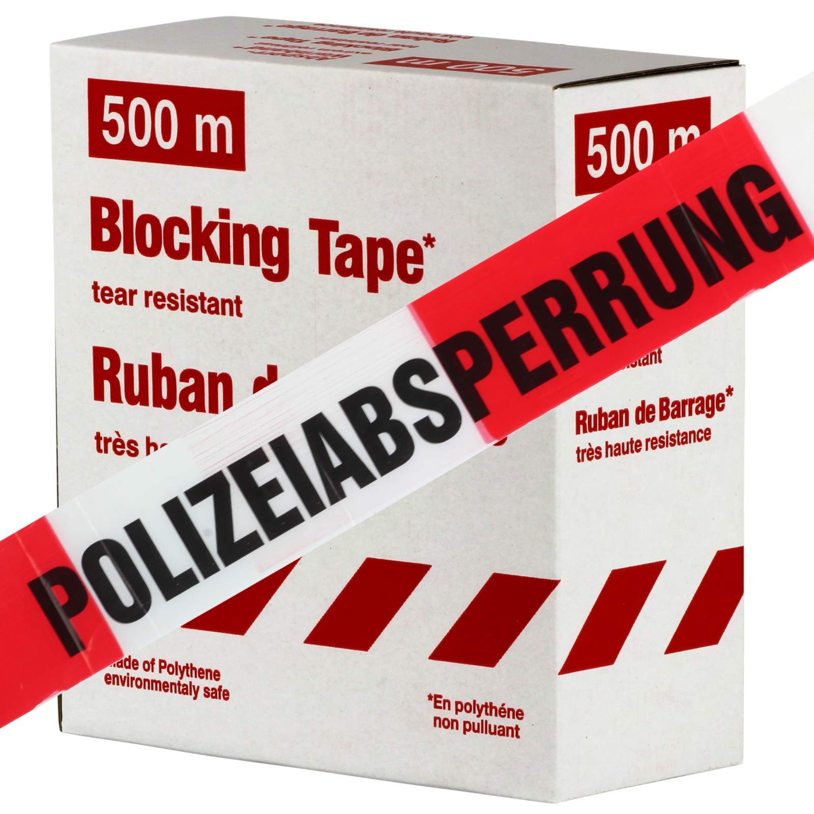 Bhb Absperrband Rot-weiß 500m X 70mm - Wetterfest Für Baustelle & Events
