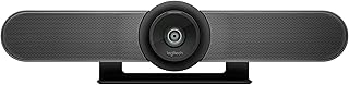 Logitech MeetUp, Système de ConférenceCam, Webcam Visioconférence, Ultra HD 4K/1080p/720p, 3 Microphones/Haut-Parleur Personnalisables, Champ de Vision Etendu 120°, PC/Mac/Portable/Macbook/Tablette