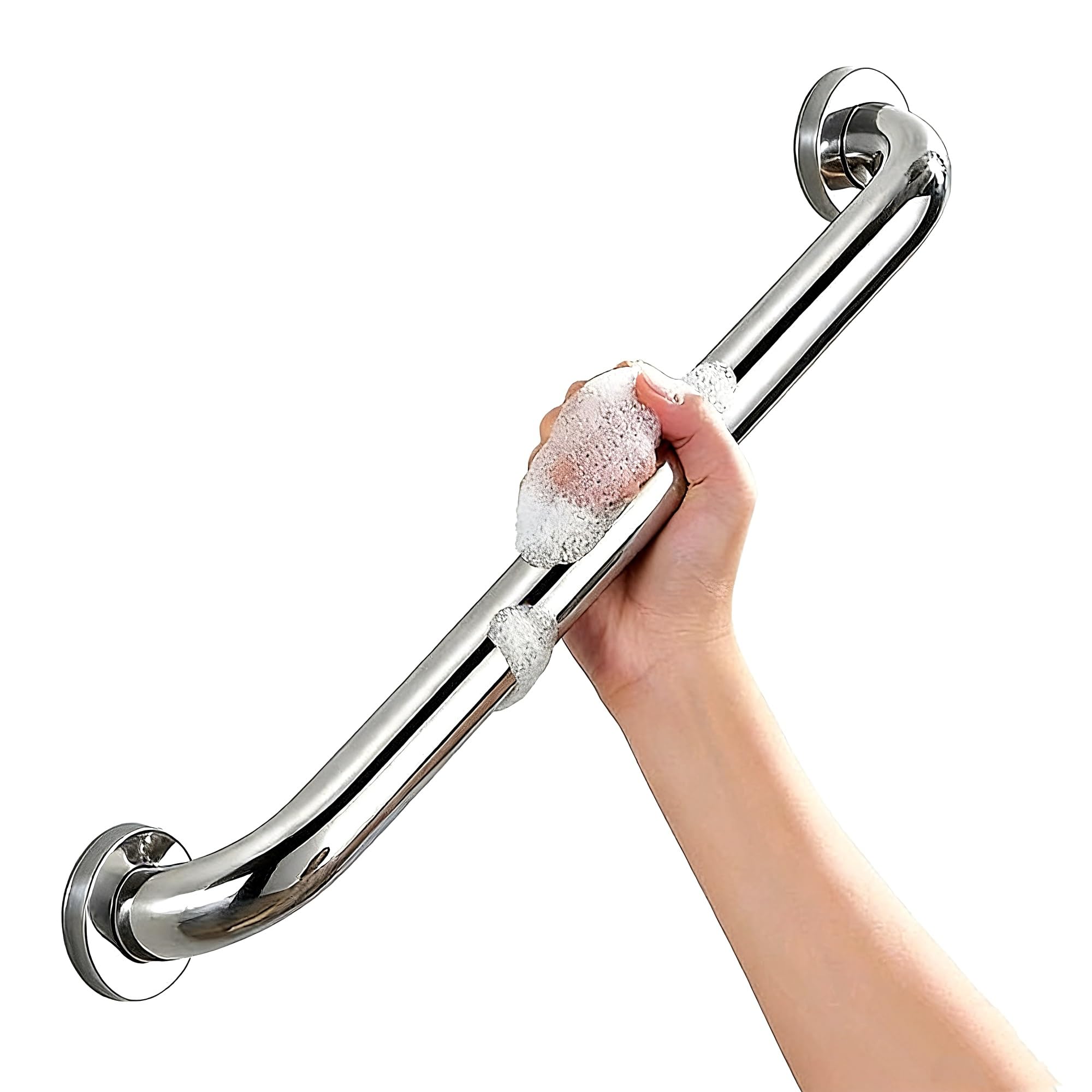 FKXSXAZ Safety Grab Bars for Bathroom, Heavy Duty Stainless Steel Handle, Shower Handles Handicap, Non-Slip Handrail Tub, Toilet, Fall Prevention & Handicap Assistance(1ft/30cm)