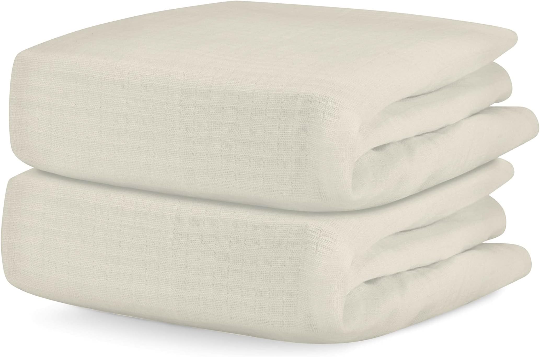 Newton Baby Fitted Crib Sheet (2-Pack) - Ultra Breathable and Soft, Organic Cotton, Fits All Standard Cribs, Oatmeal