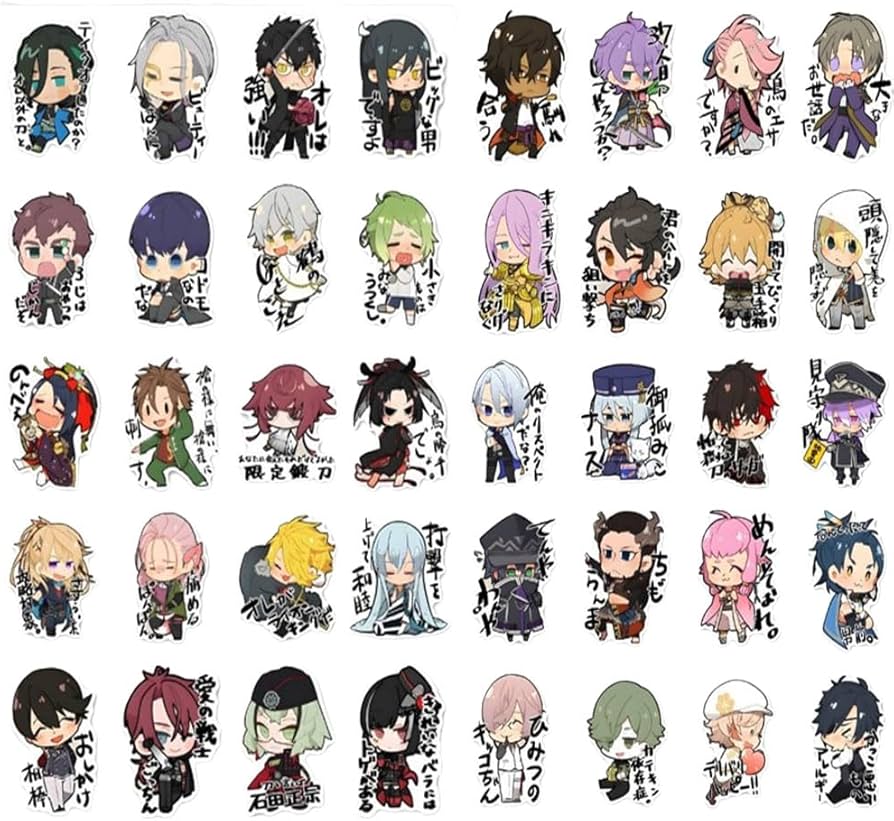 Amazon.co.jp: 刀剣乱舞 ステッカー 200枚 シールセット キャラクター