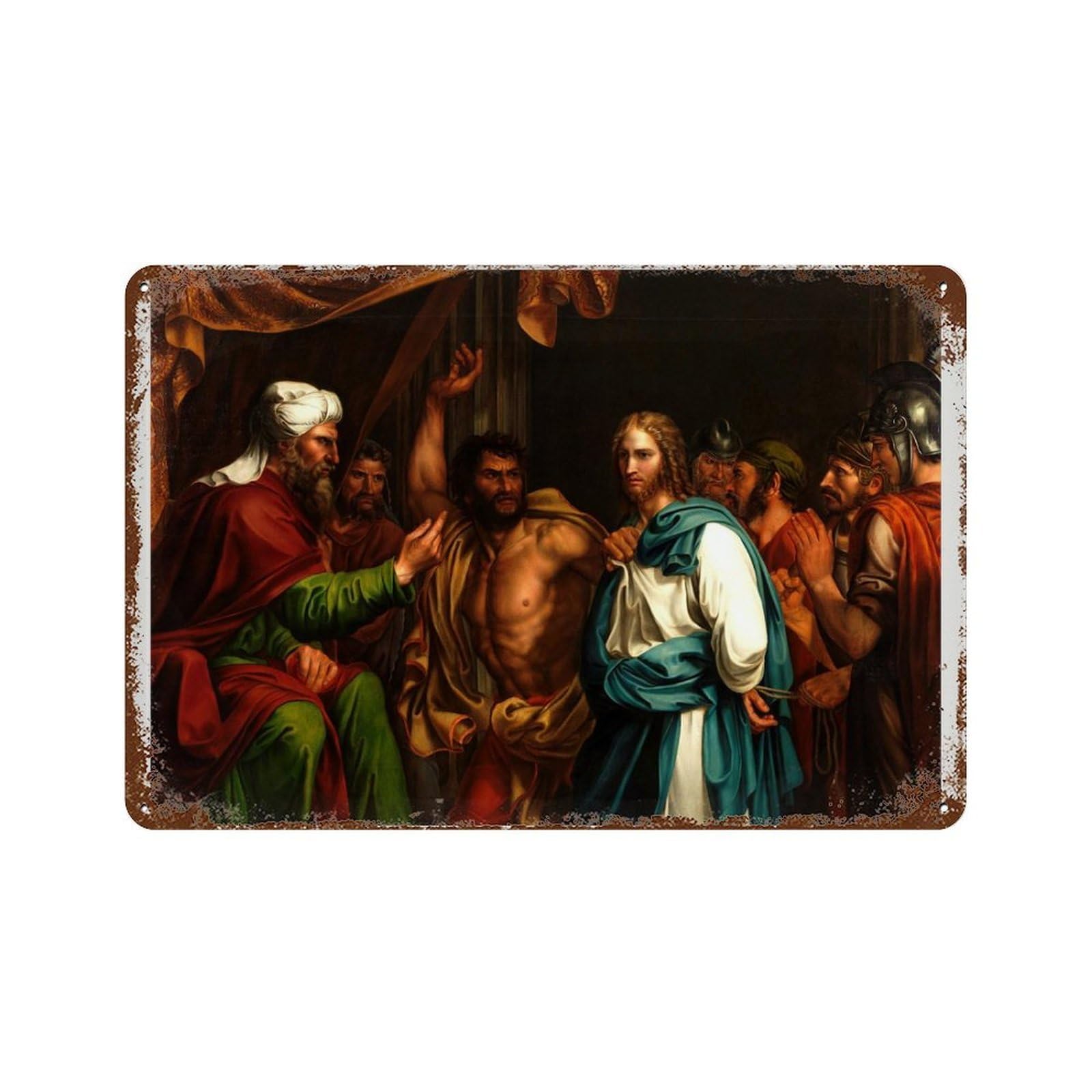 xiaoxiaoshen Vintage Jesus Christ Christian Scripture Wall Decor Art Metal Tin Poster Modern Home Decor Art Home Bar Shop Decorations Vintage Sign 20x30cm