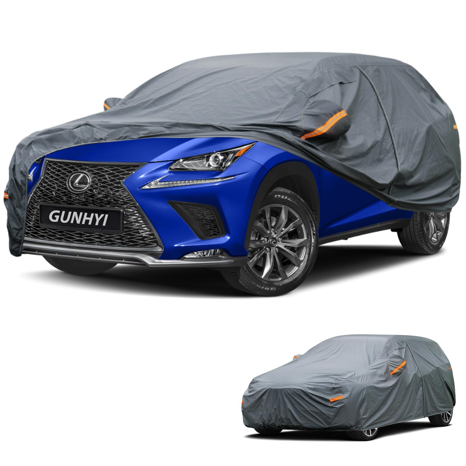 GUNHYI Premium Car Cover Custom Fit Lexus NX, 16 Layers Heavy Duty Car Cover Waterproof All Weather with Zipper Door for Sun Rain Snow Dust Uv Protection