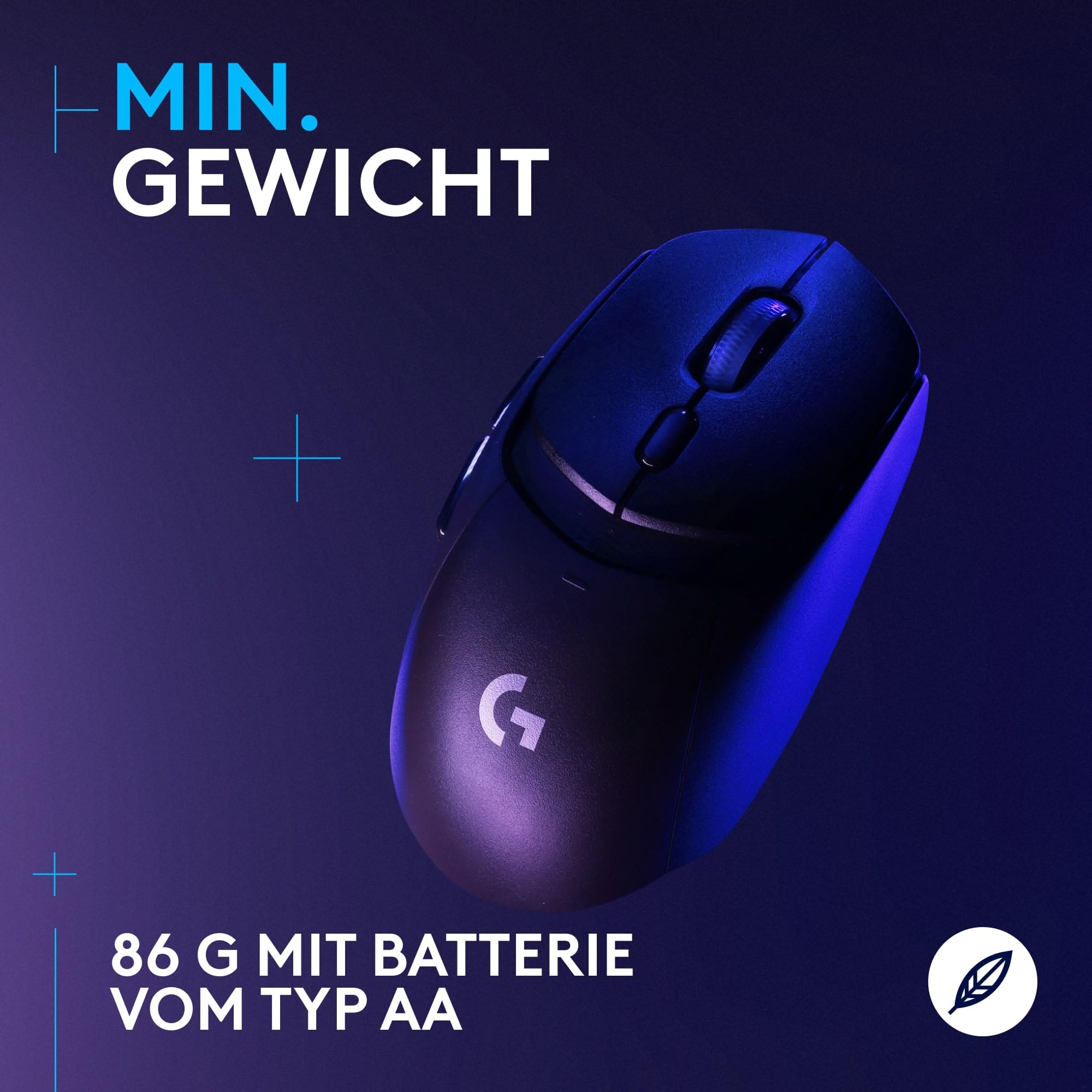 Logitech G G309 LIGHTSPEED kabellose Gaming-Maus | Leicht, LIGHTFORCE-Hybridschalter, HERO 25K-Sensor, >300h Akku (AA), 6 programmierbare Tasten, PC/Mac - Schwarz