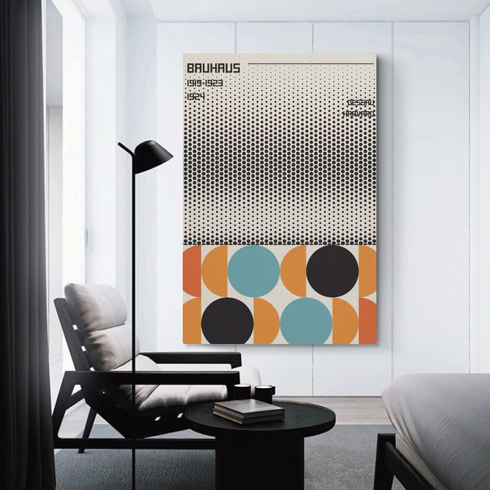 Junmoney Abstract Bauhaus Canvas Wall Decor, 12x18inch(30x45cm), for Gallery Wall Decor And Room Displays, Wall Decor Suited to Curated Displays