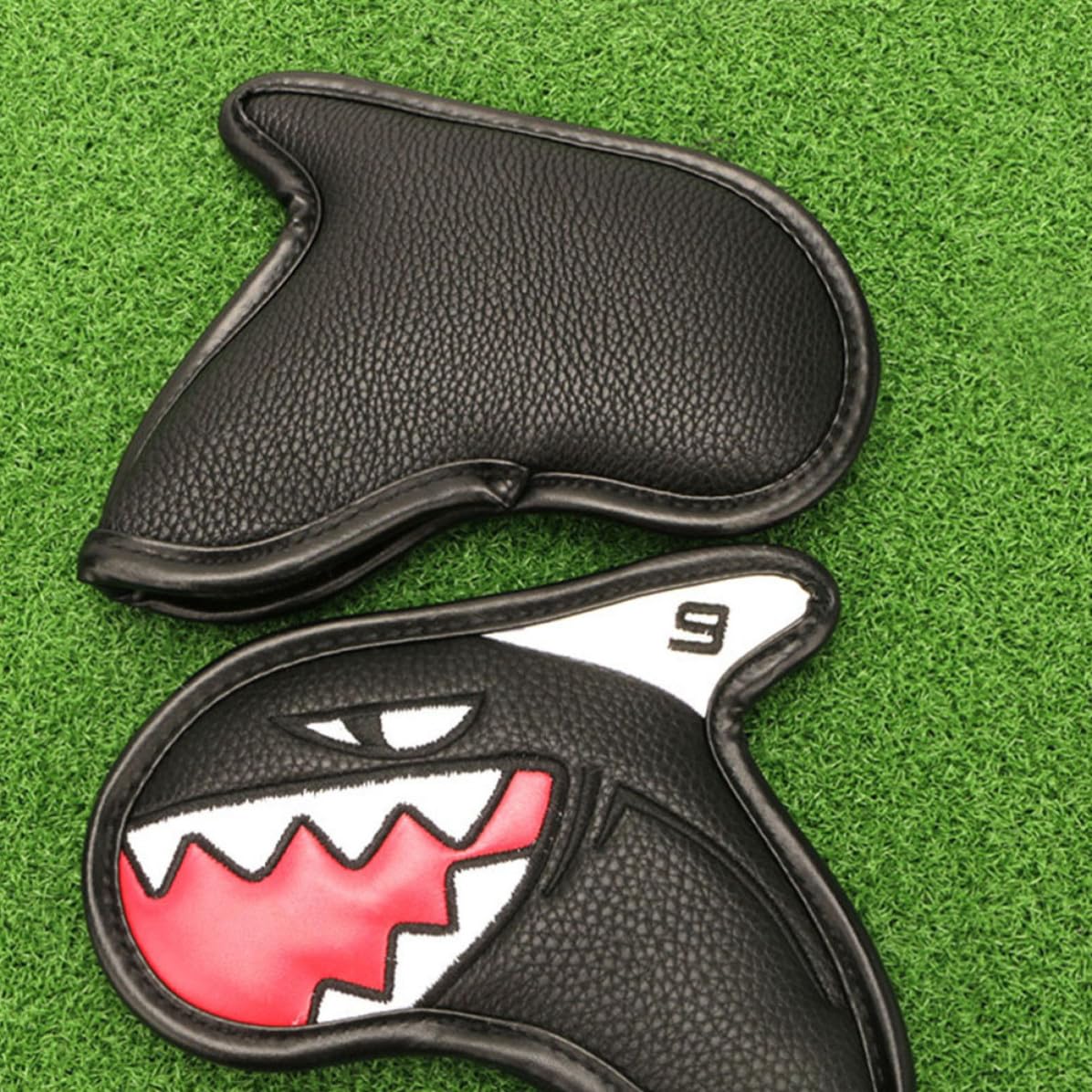 9 Piezas Funda para Putter de Golf Mallet Negra en PU, Protección