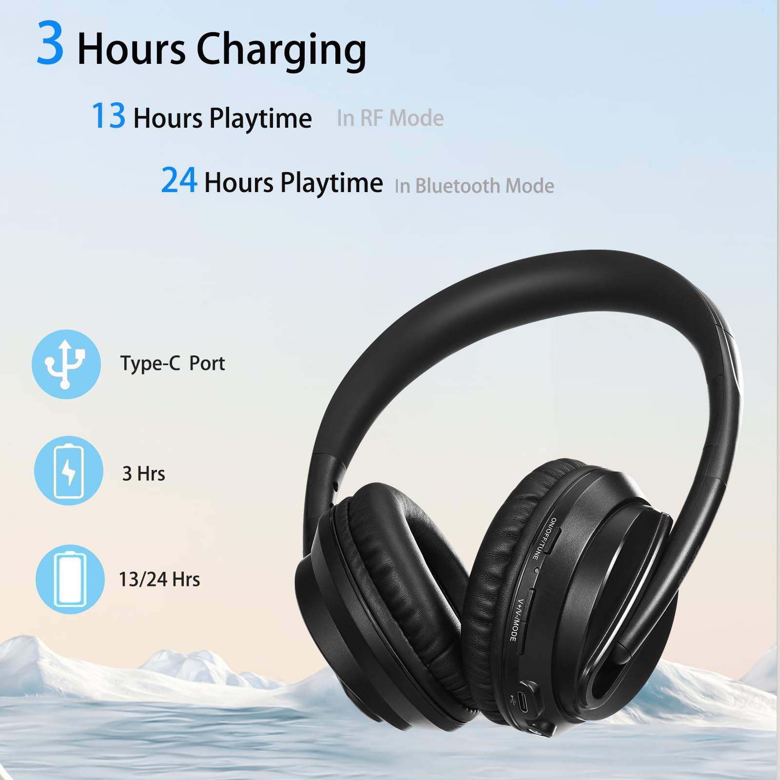 Cascos Inalámbricos para Televisióncon Transmisor de RF