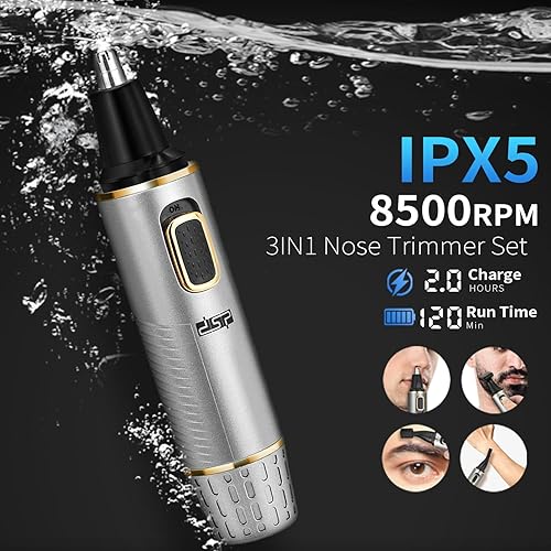 Miniatura 5 de DSP Kit de peluquero profesional 4 en 1 cortadora de pelo inalámbrica, recortadora, afeitadora y removedor de vello de nariz, juego de peinado y