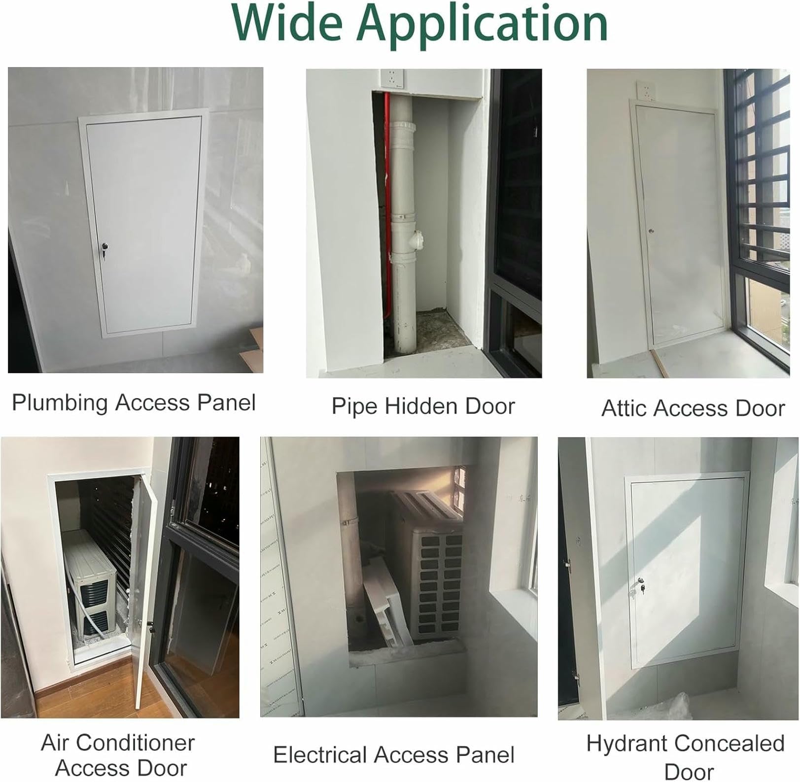Panel de acceso de aluminio para ático con llaves, escotilla de inspección duradera para un fácil acceso a fontanería y soluciones de mantenimiento del hogar
