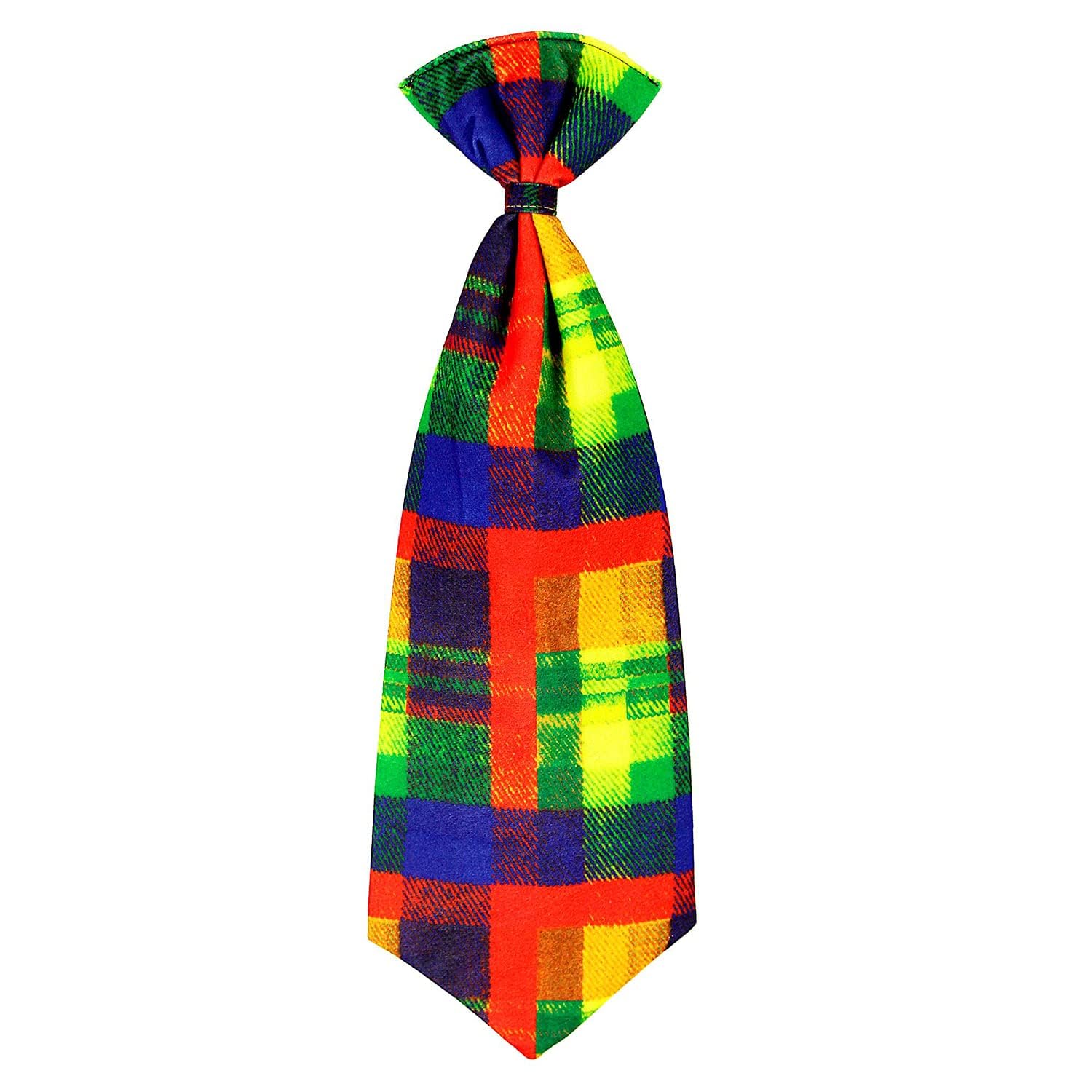 Widmann 48632 Clown Tie Colourful Checked Accessory Circus Costume Accessory Carnival Theme Party