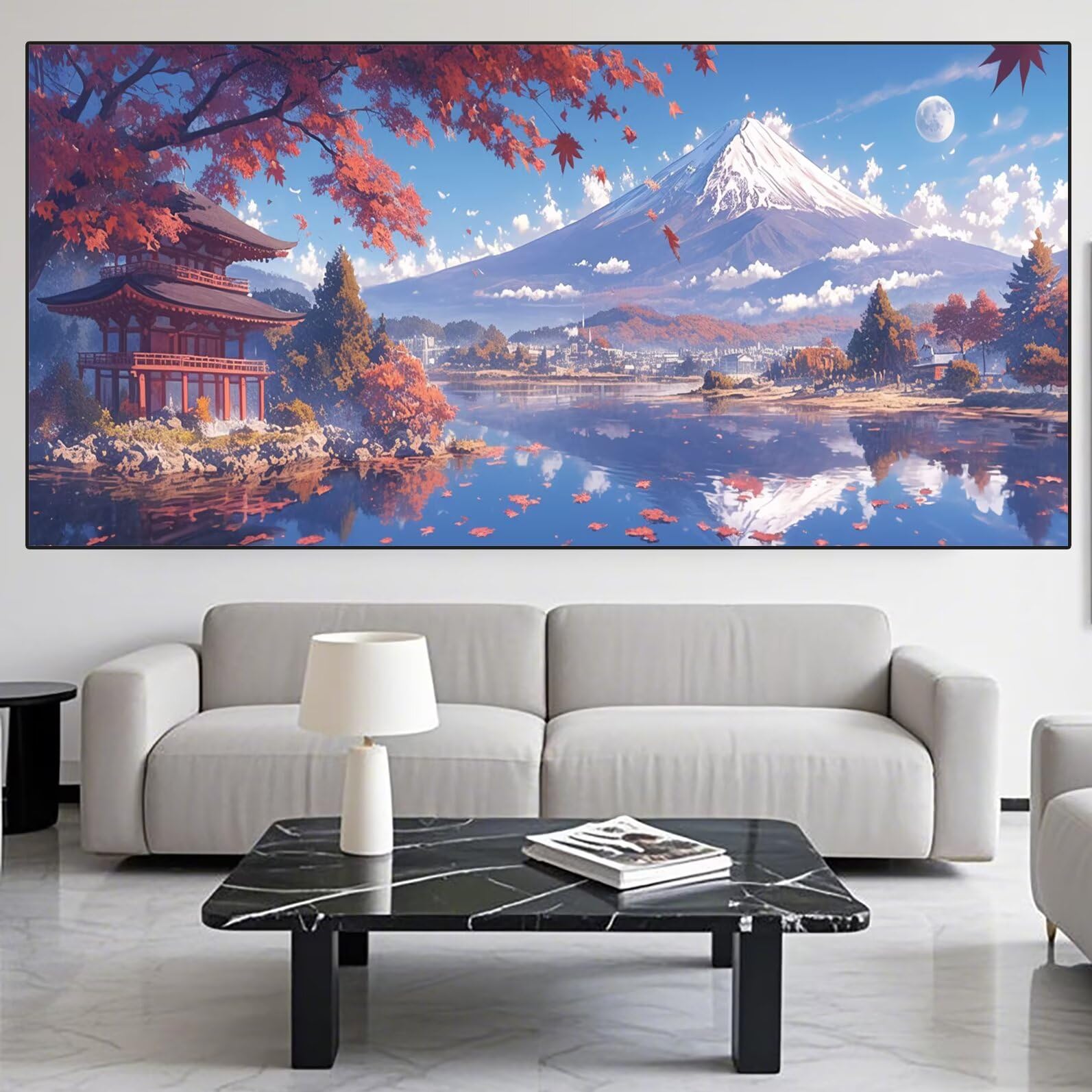 Mount Fuji Diamond Art Landscape Diamond Painting Arts and Crafts dla dorosłych, zestawy do malowania diamentami 5D, dorosłych, Crysta, haft krzyżykowy, zestaw do haftowania dla początkujących