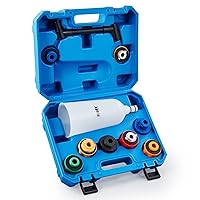 Vista 1 de Orion Motor Tech Juego de embudo de aceite de motor de 2 cuartos con extensión flexible y 8 adaptadores, embudo grande sin derrames para uso