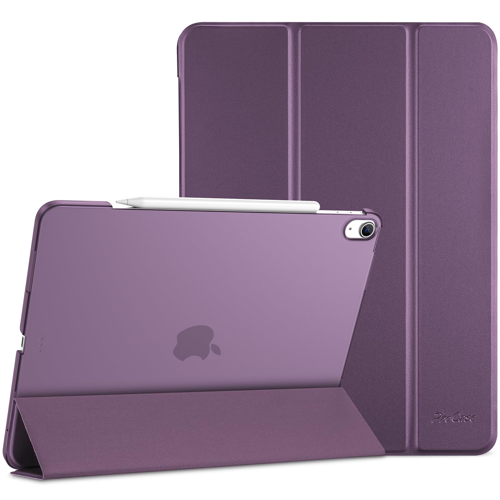 ProCase for iPad Air 13 Inch Case 2025 M3/2024 M2, Slim Smart Cover iPad 13 Air M3 M2 Case with Translucent Hard Shell Back, Supports Touch ID, Auto Wake/Sleep -Purple