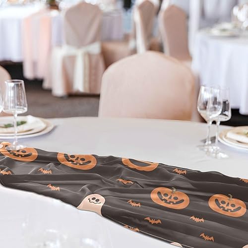 Miniatura 5 de Halloween Pumpkins Bats Table Runner Fall Decor for Desk Decor Halloween Table Decor 120 Inches Long