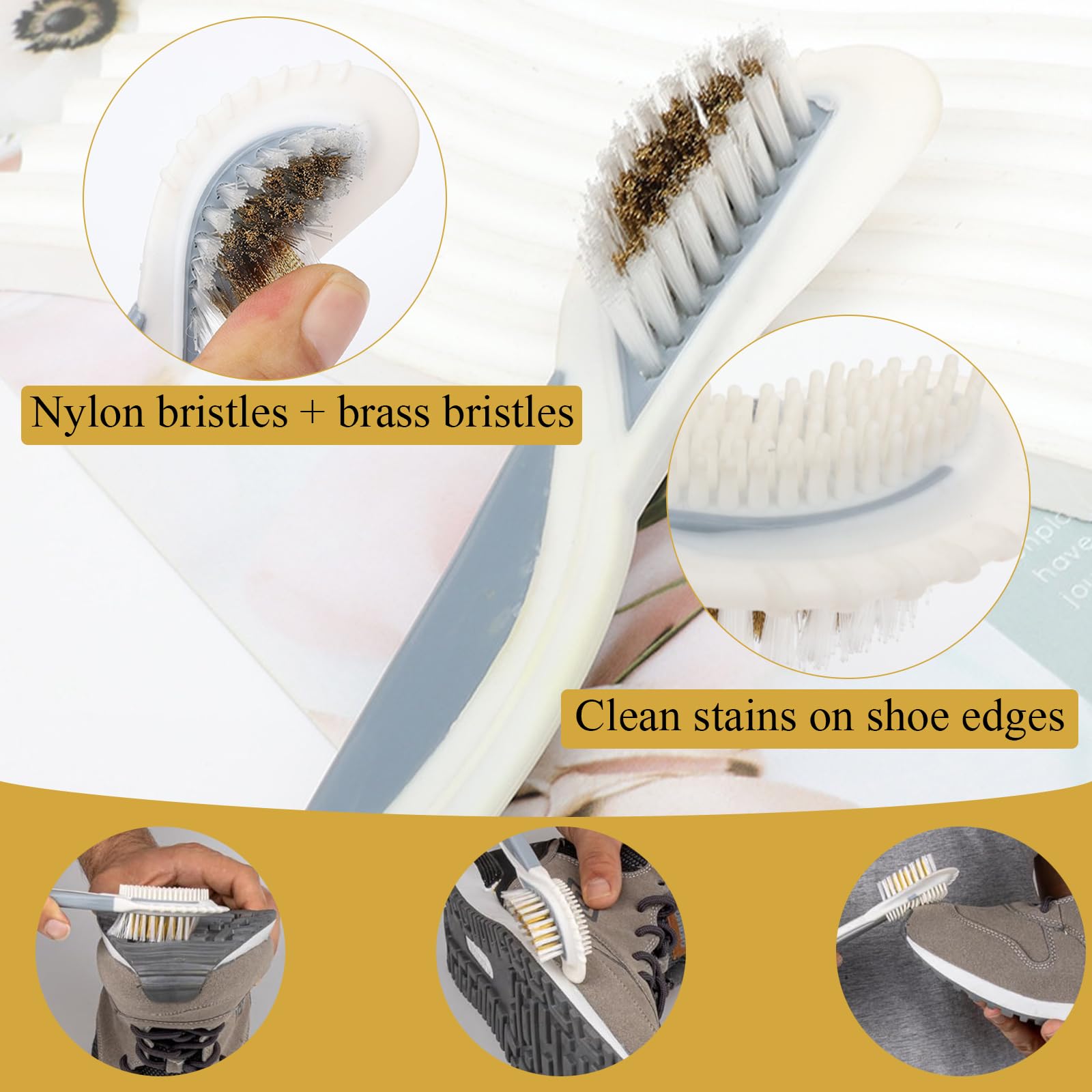 Multifonctionnelle Gomme a Daim, Crêpe Résistante Brosse Daim Chaussuresbrosse, Chaussure pour Le Nubuck et Le Daim, Kit de Nettoyage pour Daim et Nubuck l'entretien du Cuir