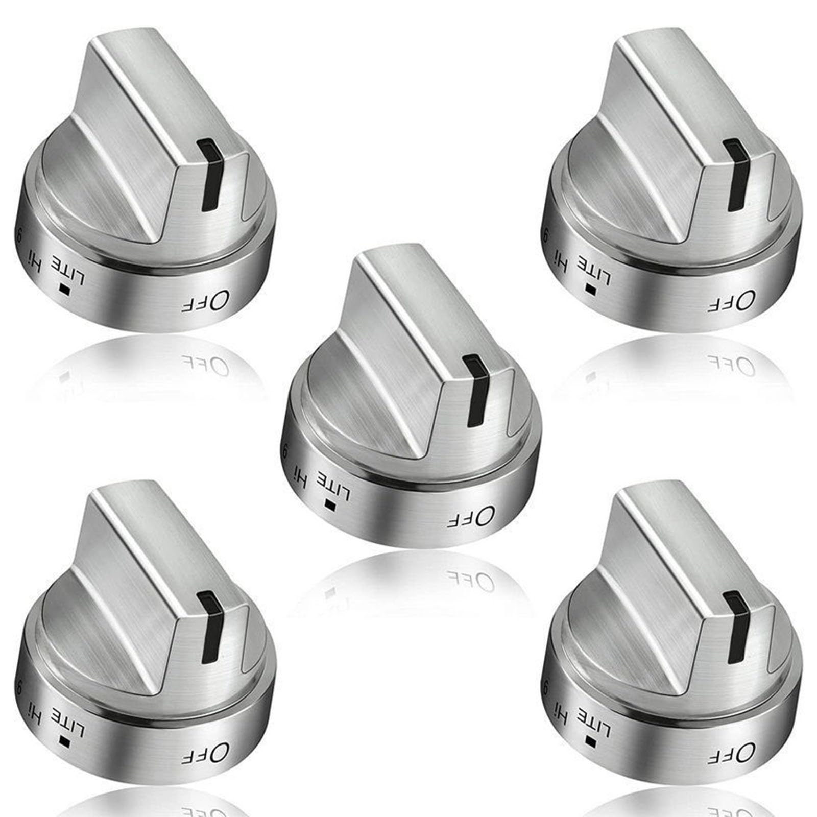 5pcs Control Knobs WB03X24818 Heat Resistant Knob Replacement for JGBS66REK3SS JGBS66REK4SS Stove Kitchen