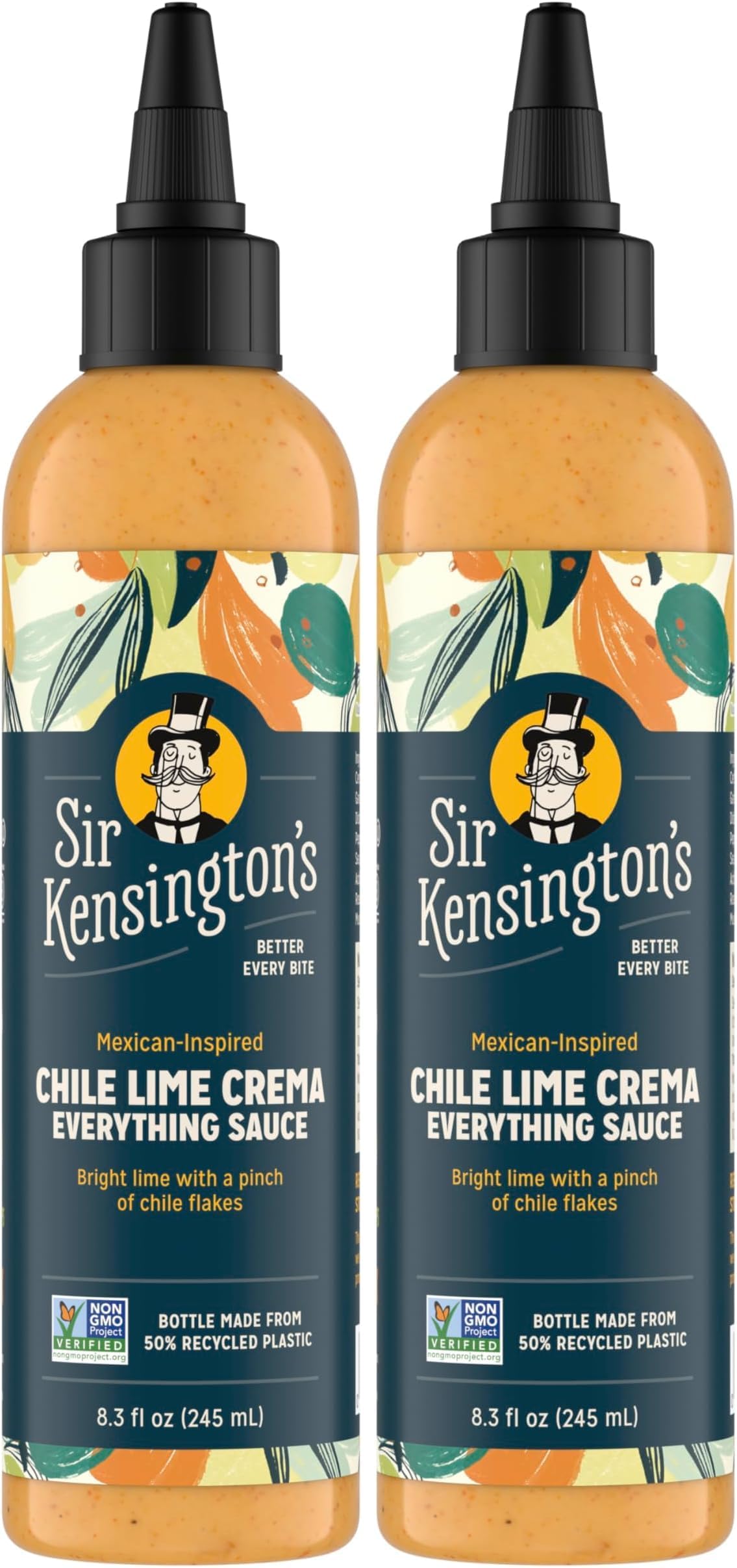 Everything Sauce Chile Lime Crema Dressing Dip and Drizzle Keto Diet & Paleo Diet Certified Dairy Free Gluten Free Non- GMO Project Verified Shelf-Stable 8.3 oz (Pack of 2)