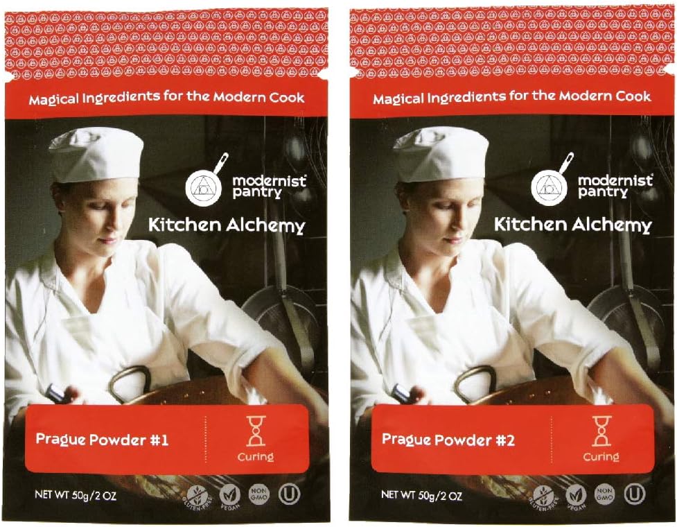 Pure Prague Powder #1 + #2 Value Pack [aka Insta Cure, DQ Pink Curing Salt, Sel Rose] ⊘ Non-GMO Gluten-Free OU Kosher Certified - 100g/4oz (Bundle with 2 items)