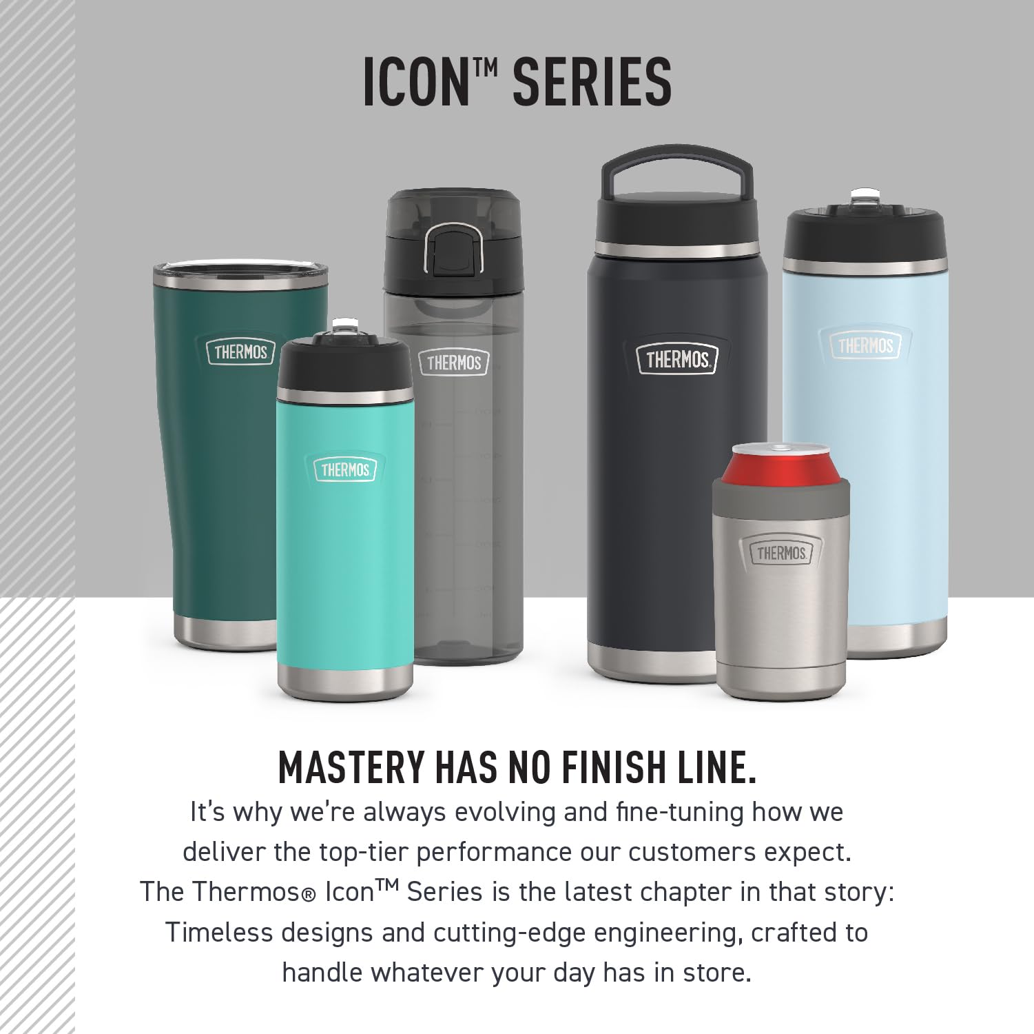 THERMOS Icon Series Trinkflasche, 750 ml, Rauchgrau