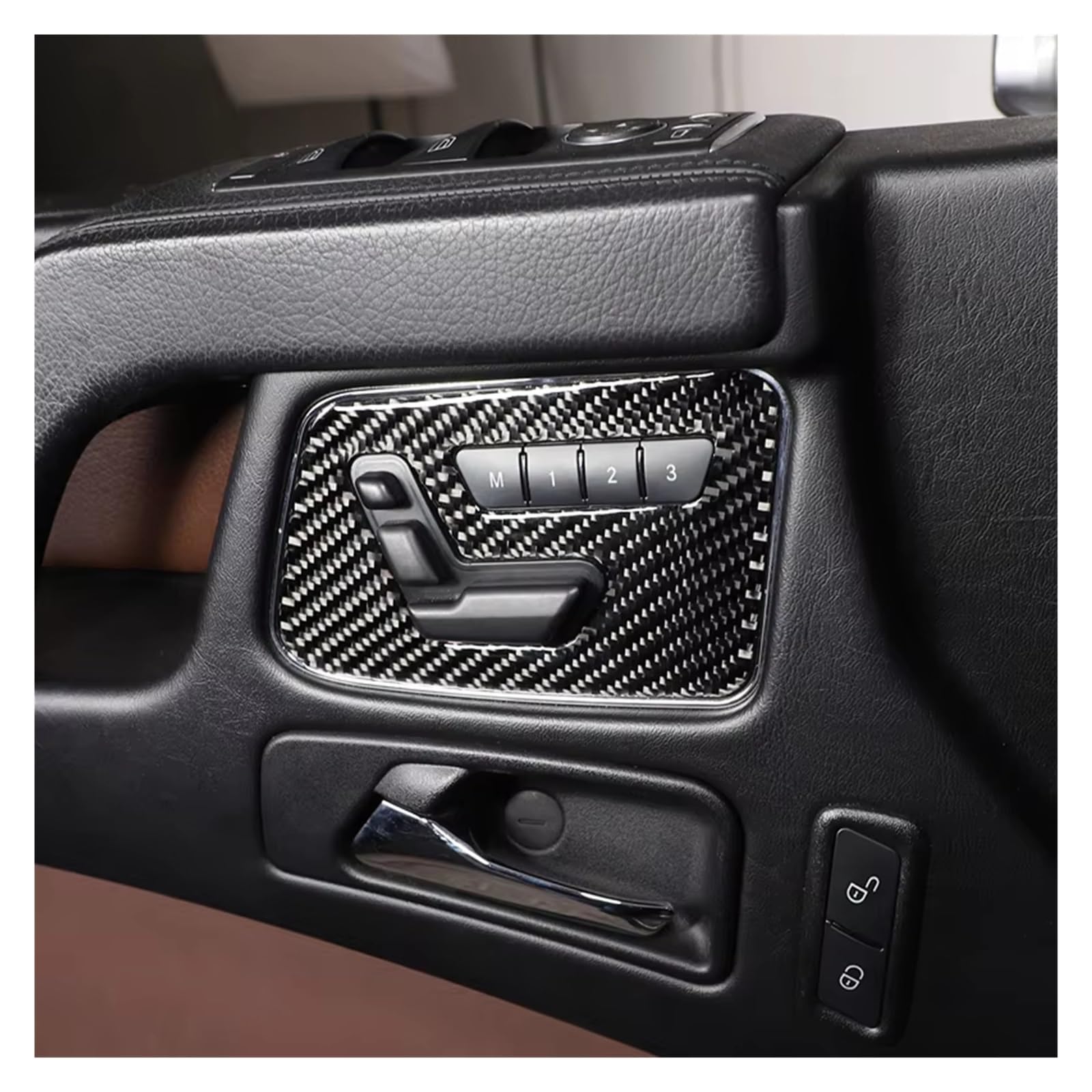 Wnętrze samochodu do Benz klasy G W463 2013-2018 przełącznik fotela samochodowego regulacja panelu ochronnego naklejka akcesoria wykończenia naklejki akcesoria