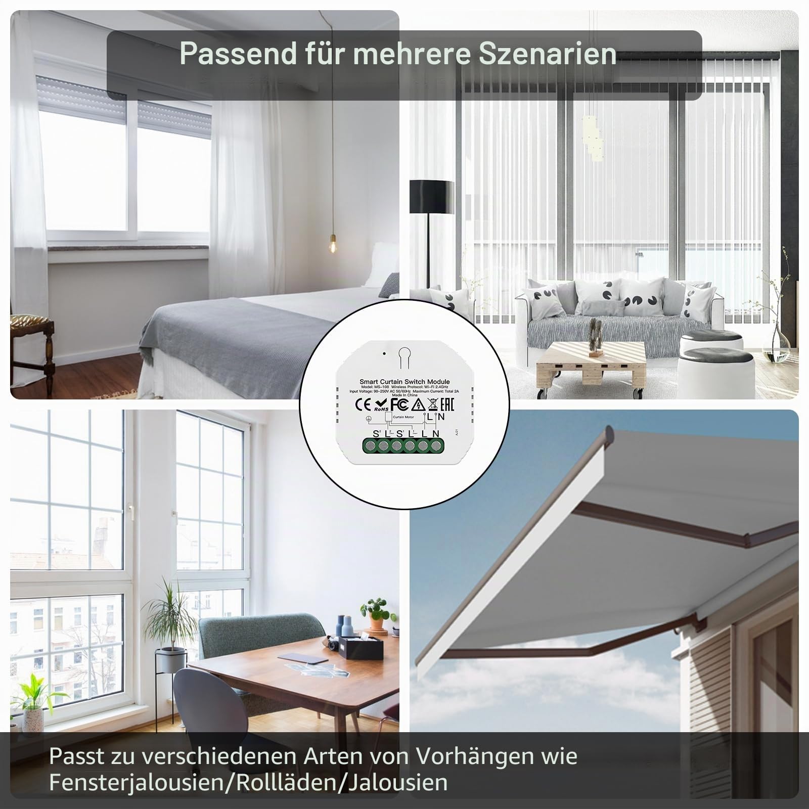 Wlan Rolladenschalter Modul 2.4GHz Smart Rolladensteuerung APP Steuerung