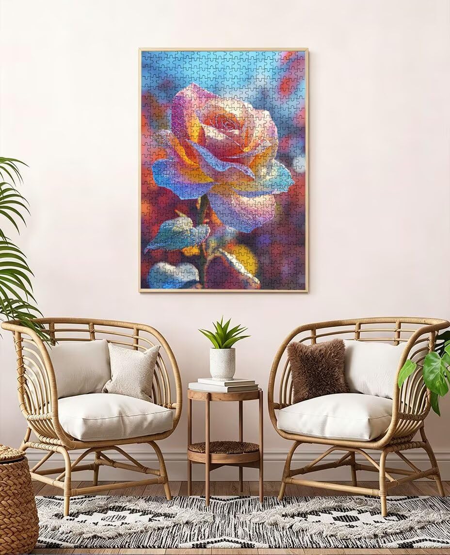 Kolorowe Płatki Puzzle 3000 Sztuk, Puzzle Dla Dorosłych Puzzle, Wyzwanie Puzzle Dekoracja Gry, Rozrywka Edukacyjna Gra dla całej rodziny, na prezent Dekoracja BXHZW7-97