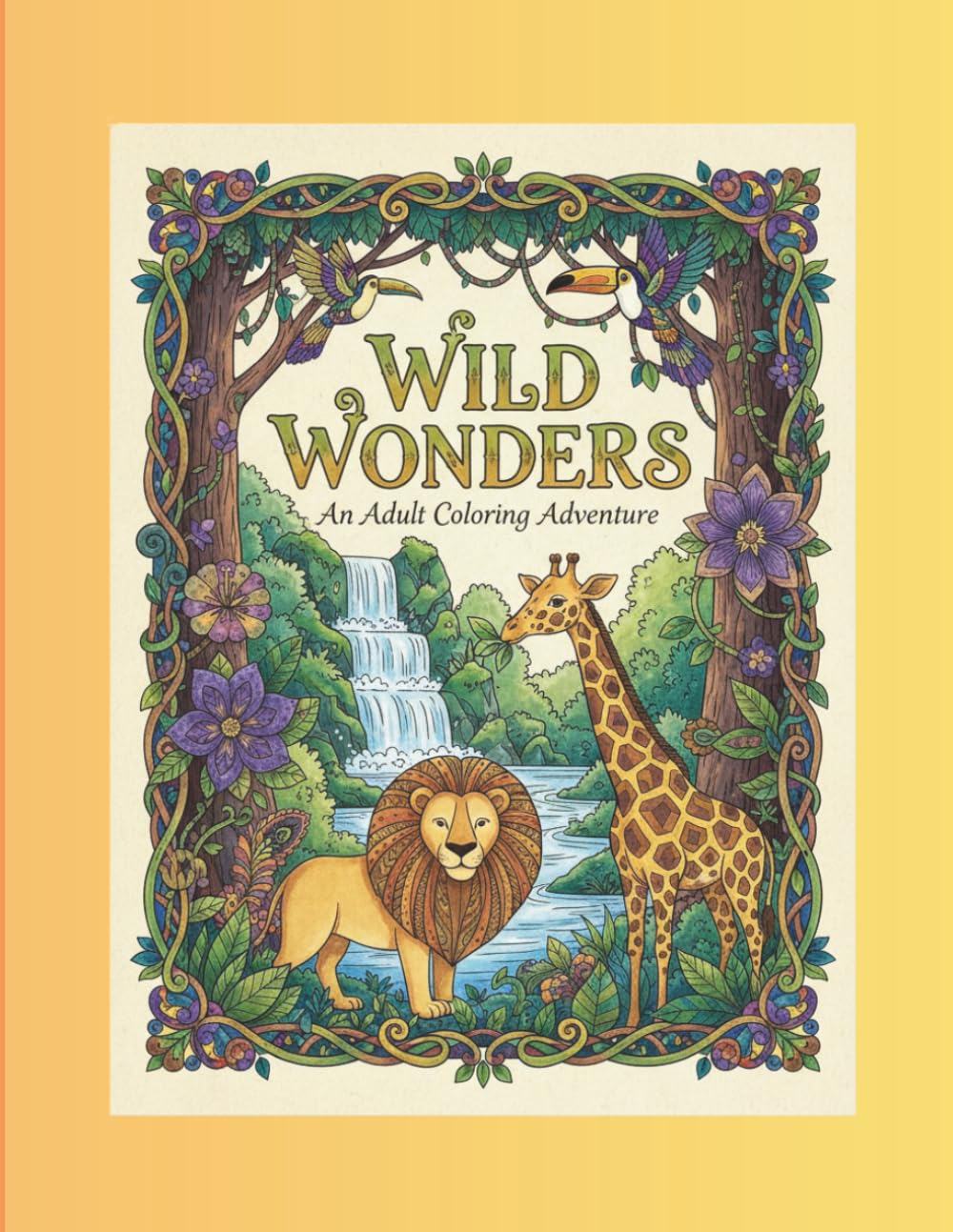 Wild Wonders: An Adult Coloring Adventure: Unleash Your Creativity with Majestic Creatures of the Wild