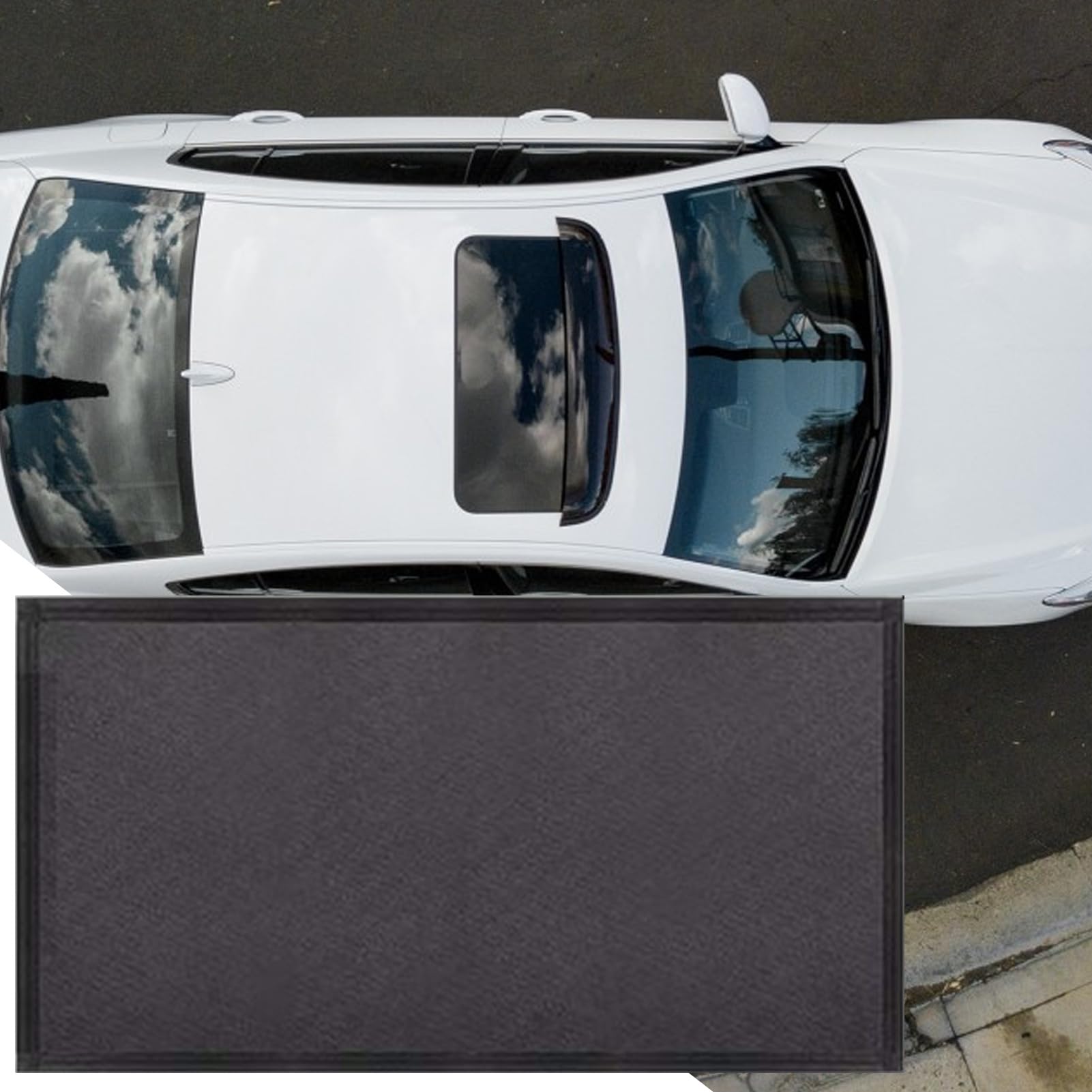 Copertura per tettuccio scorrevole impermeabile, copertura per auto, copertura magnetica in mesh per parasole, protezione UV impermeabile e traspirante per bloccare il calore, protezione UV