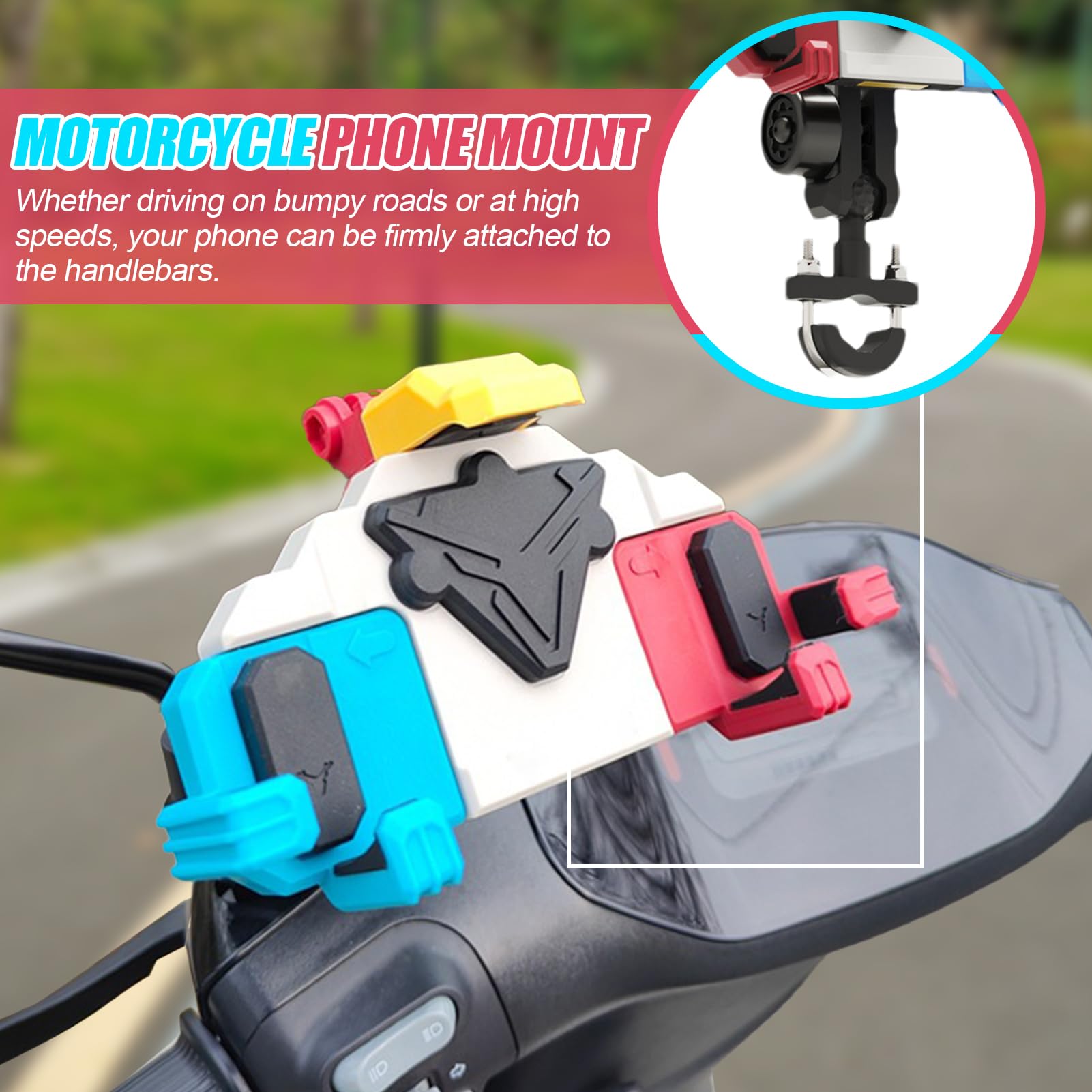 Generisch Support de téléphone portable pour moto, support de téléphone