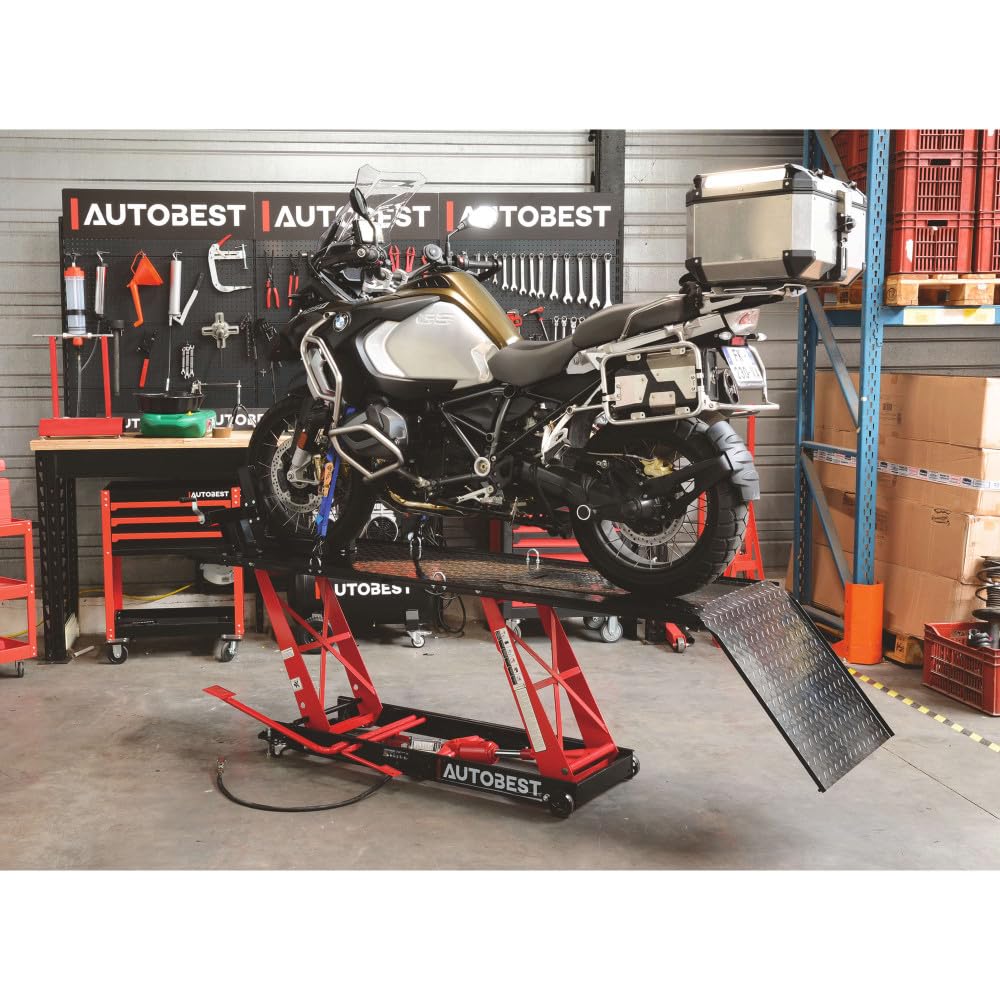 Table levage moto pneumatique 450 kg - Hauteur de levage de 175 à 700mm