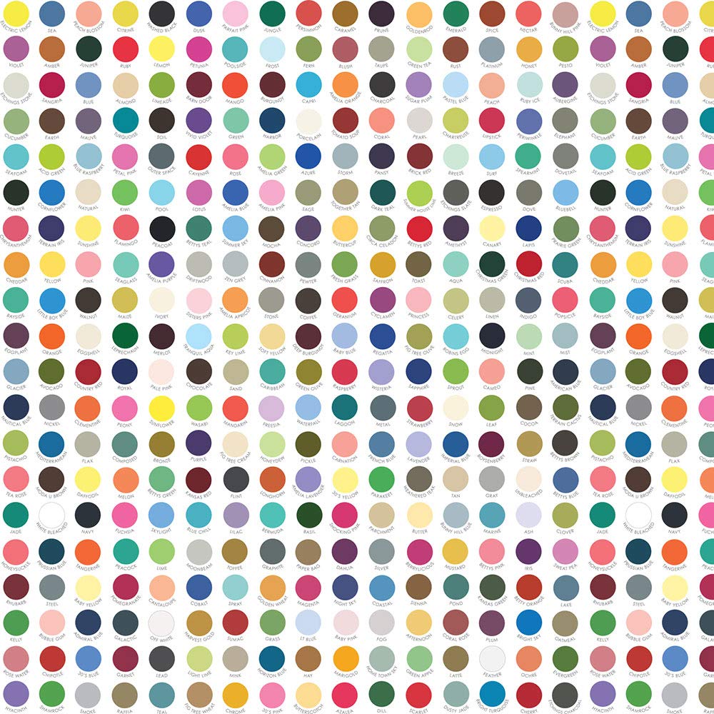 Amazon.com: Moda Fabrics My Favorite Color is Moda Color Chart Print