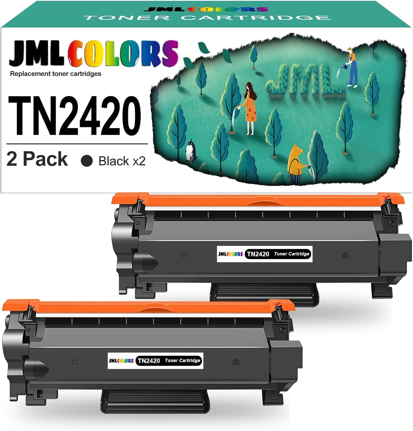 JMLCOLORS Compatible with TN2420 TN-2420 for Brother MFC L2710DW TN2410 TN 2410 for L2710DW MFC-L2710DN HL-L2350DW DCP-L2530DW HL-L2375DW MFC-L2750DW HL-L2310DW D MFC-L2310DW 2730DW HL-L2370DN (2