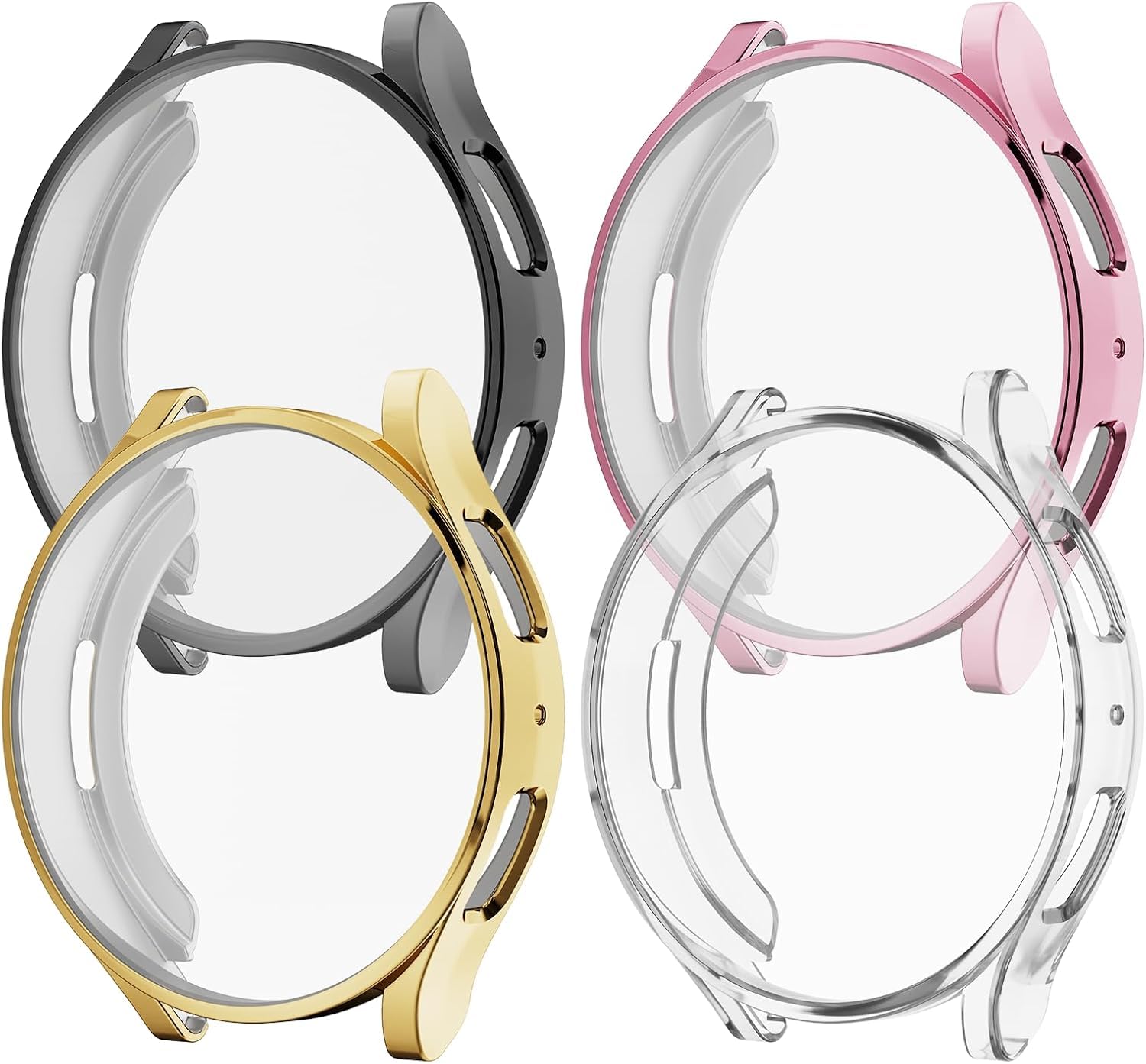 Rc-Z [4-Pack] for Samsung Galaxy Watch 7 44mm Screen Protector Case, Protective Soft TPU Face Cover Replacement Bumper Accessories for Galaxy Watch 7