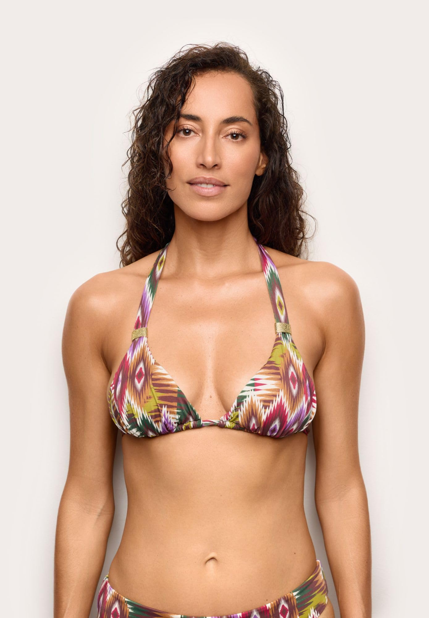 YAMAMAY - Bikini Parte Alta a Triangolo Senza Ferretto, Imbottitura Removibile, Donna, Kaya, Multicolore, Stampato